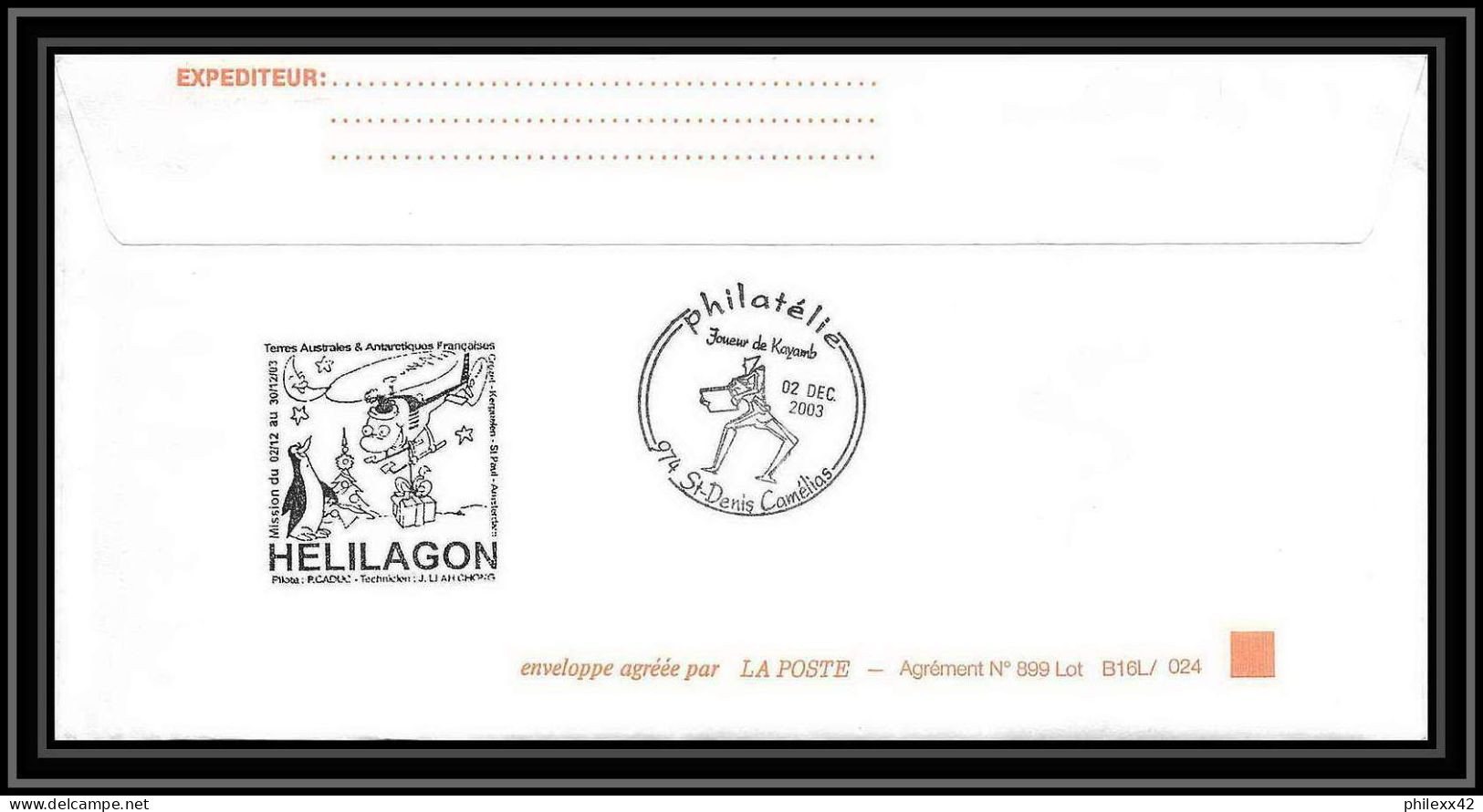 2421 Dufresne 2 Signé Signed Op 2003/4 8/12/2003 N°288 Terres Australes (taaf) Lettre Cover Petrel Oiseaux (birds) - Lettres & Documents