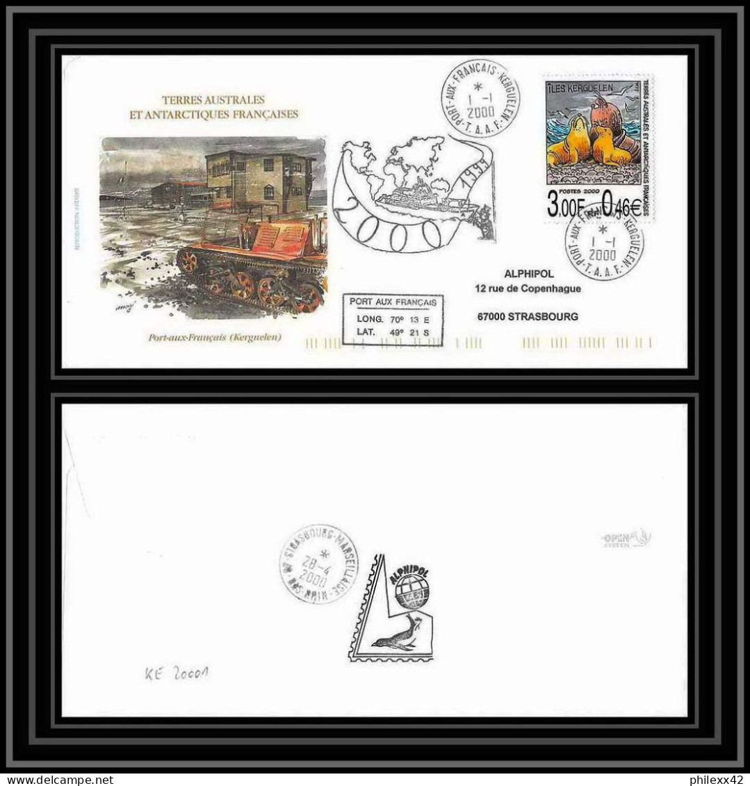 2370 ANTARCTIC Terres Australes TAAF Lettre Cover Dufresne 2 N°282 ALPIHOL 1/1/2000 - Storia Postale