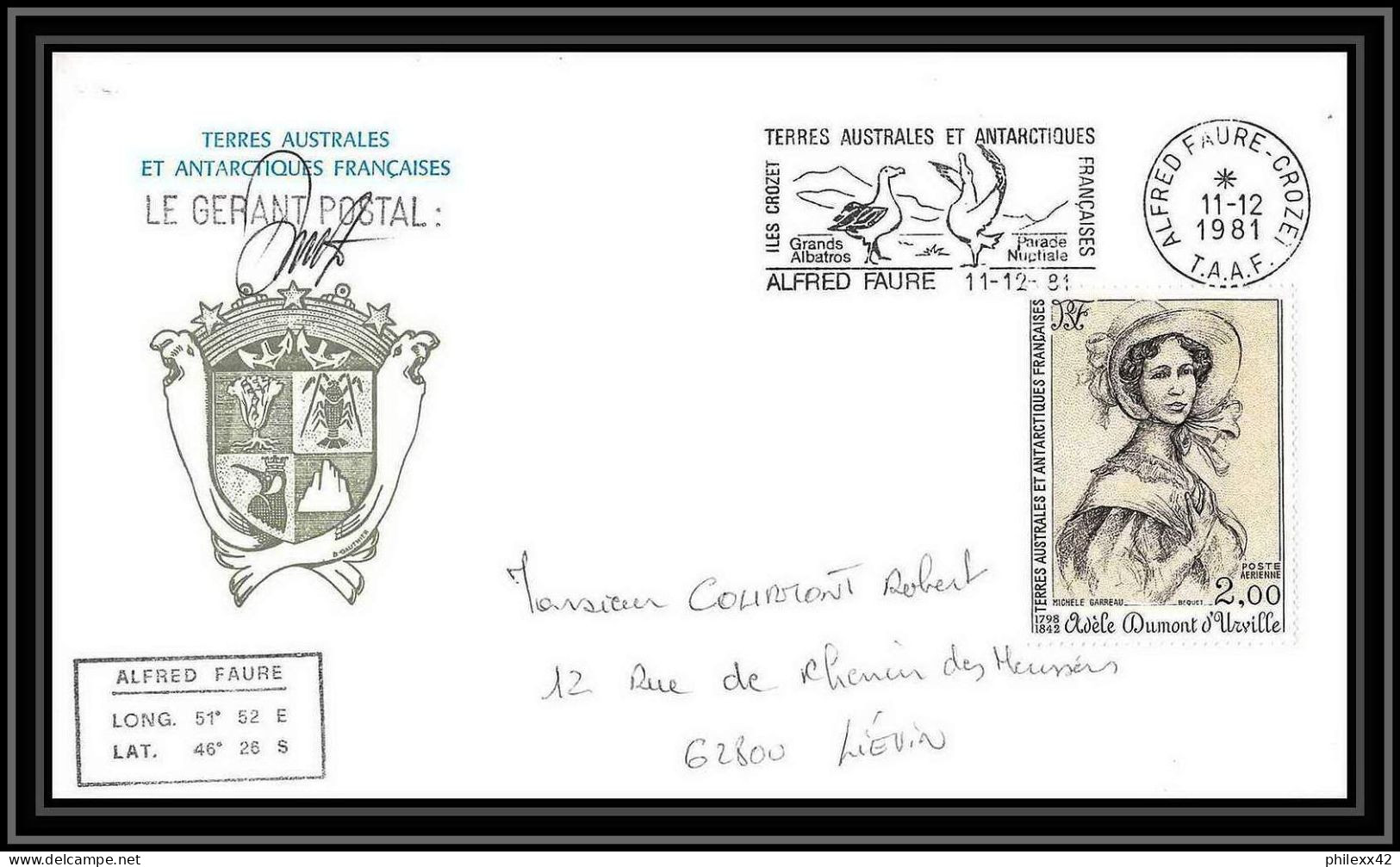 2242 ANTARCTIC Terres Australes TAAF Lettre Cover Dufresne N°68 11/12/1981 - Covers & Documents