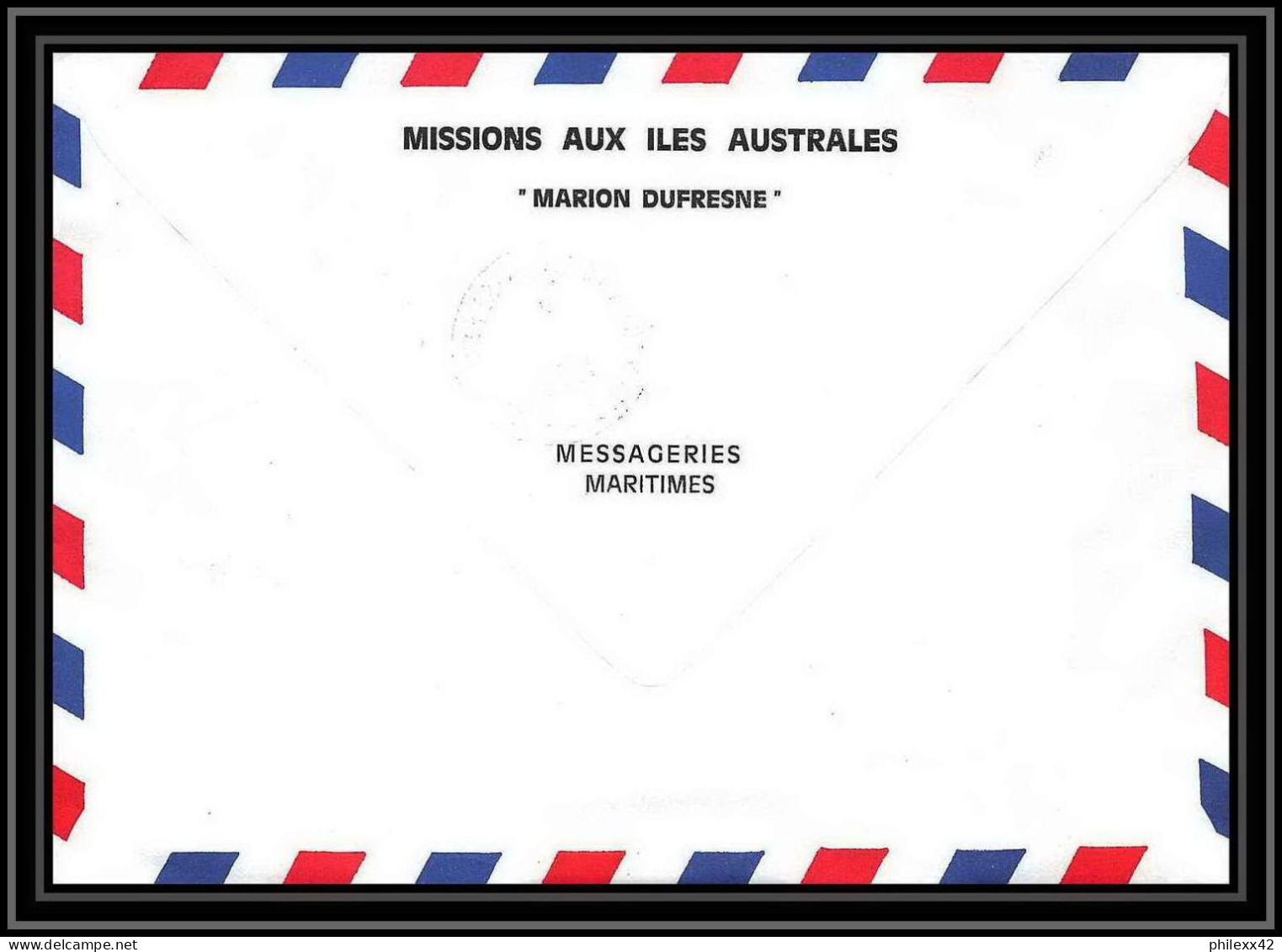 2201 ANTARCTIC Terres Australes TAAF Lettre Cover Dufresne N°46 25/1/1976 Signé Signed - Storia Postale