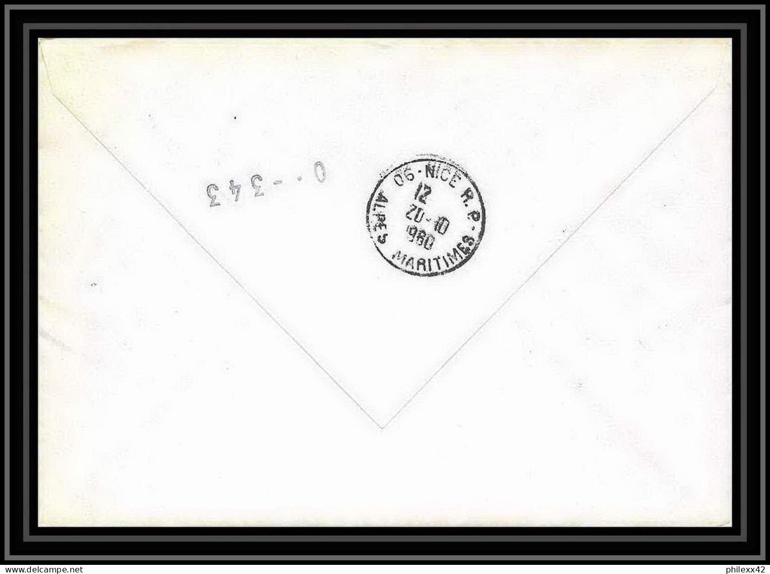 2185 Thala Dan 17/10/1980 TAAF Antarctic Terres Australes Lettre (cover) - Expéditions Antarctiques