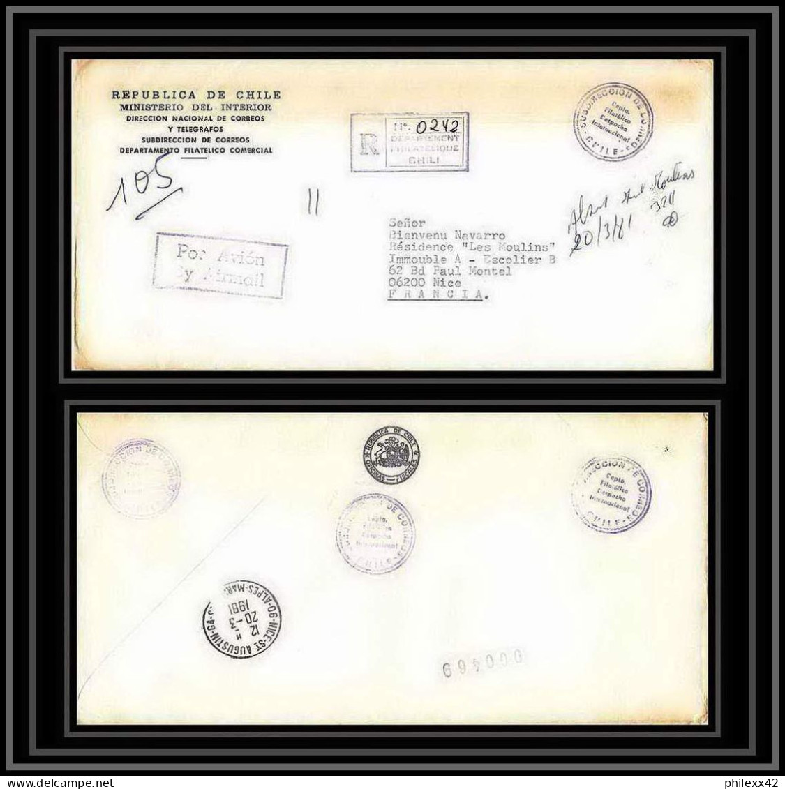 2013 Chili (chile) Lettre (cover) 20/3/1981 - Research Stations