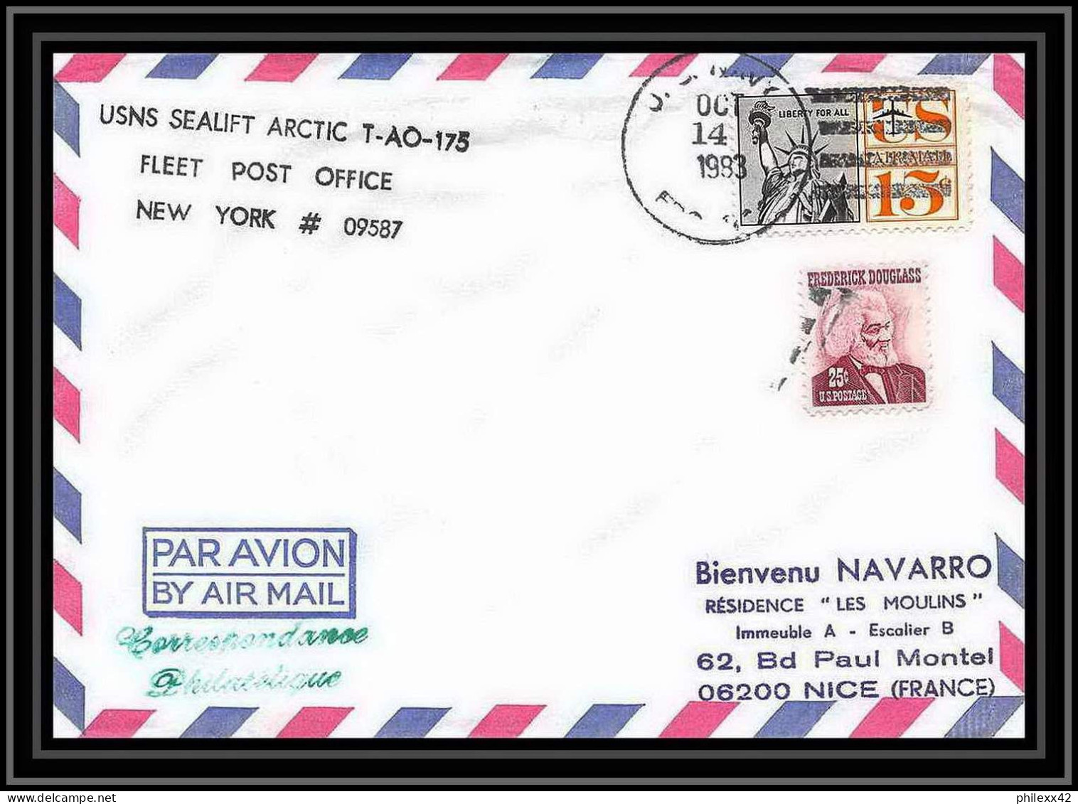 2004 Antarctic USA Lettre (cover) Usns Sealift Arctic T-ao-175 14/10/1983 - Research Stations