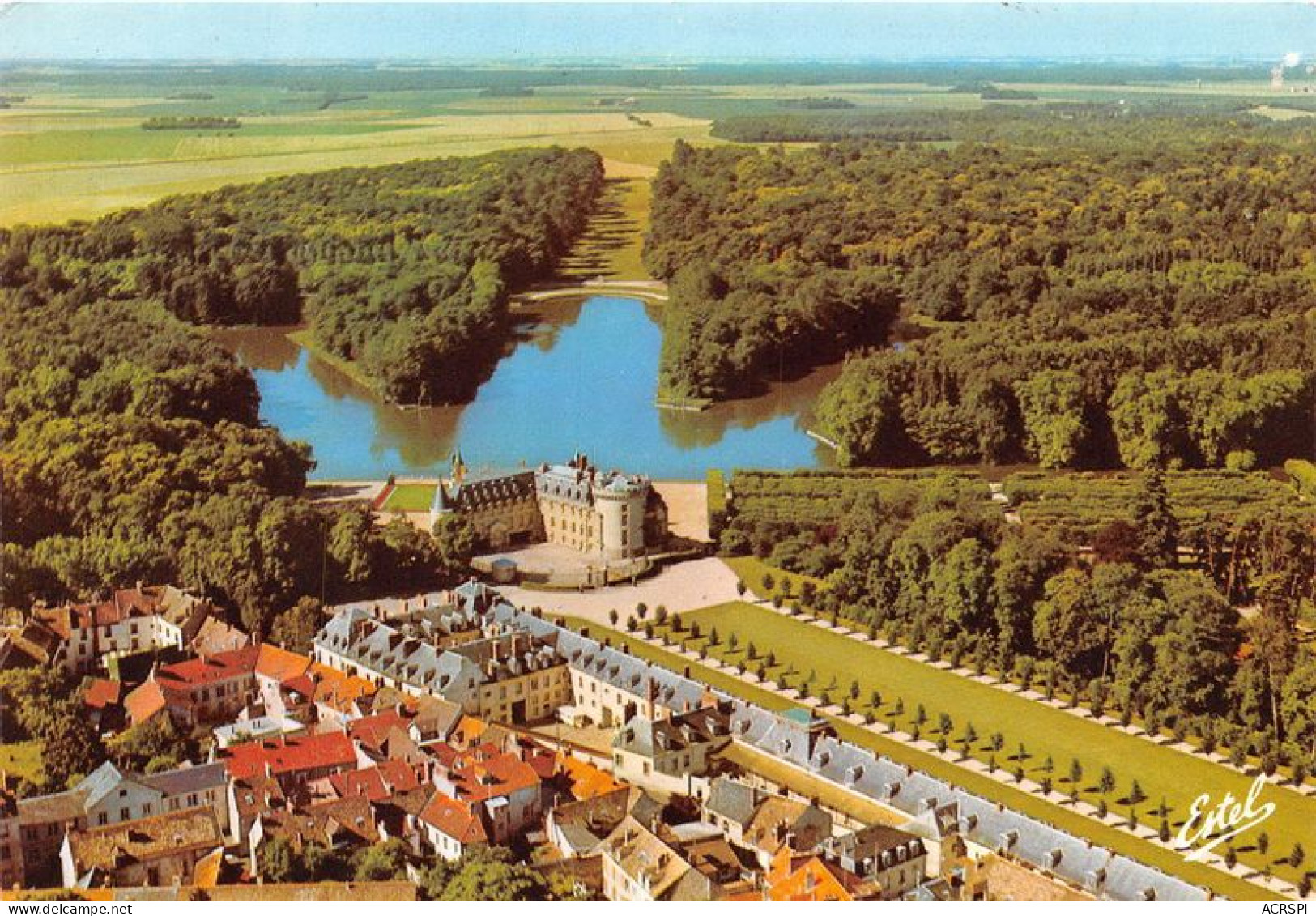 RAMBOUILLET Vue Aerienne Du Chateau Residence Presidentielle Et Du Jardin D Eau 9(scan Recto-verso) MA1118 - Rambouillet (Château)