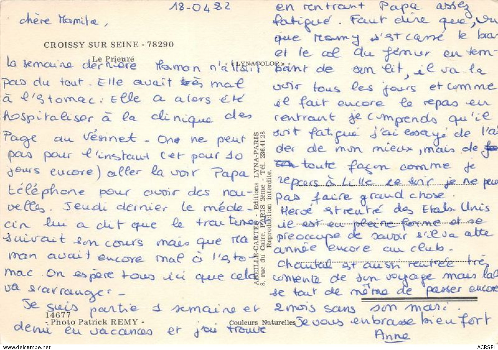 CROISSY SUR SEINE Le Prieure 2(scan Recto-verso) MA1118 - Croissy-sur-Seine