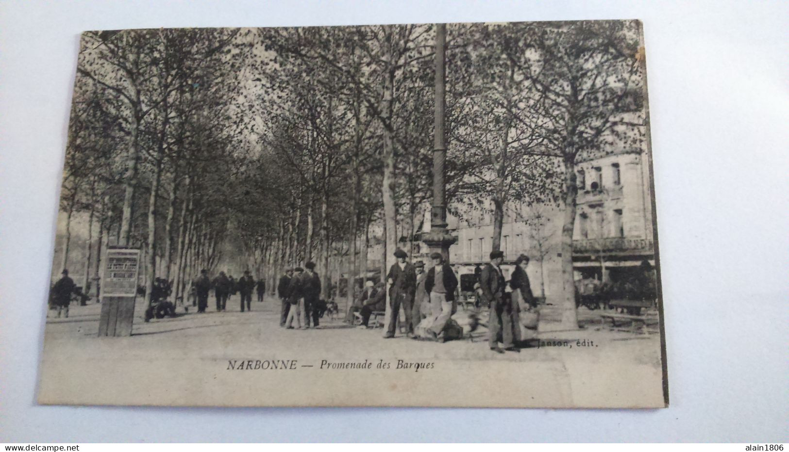 Carte Postale Ancienne ( Q2 ) De Narbonne , Promenade Des Barques - Narbonne