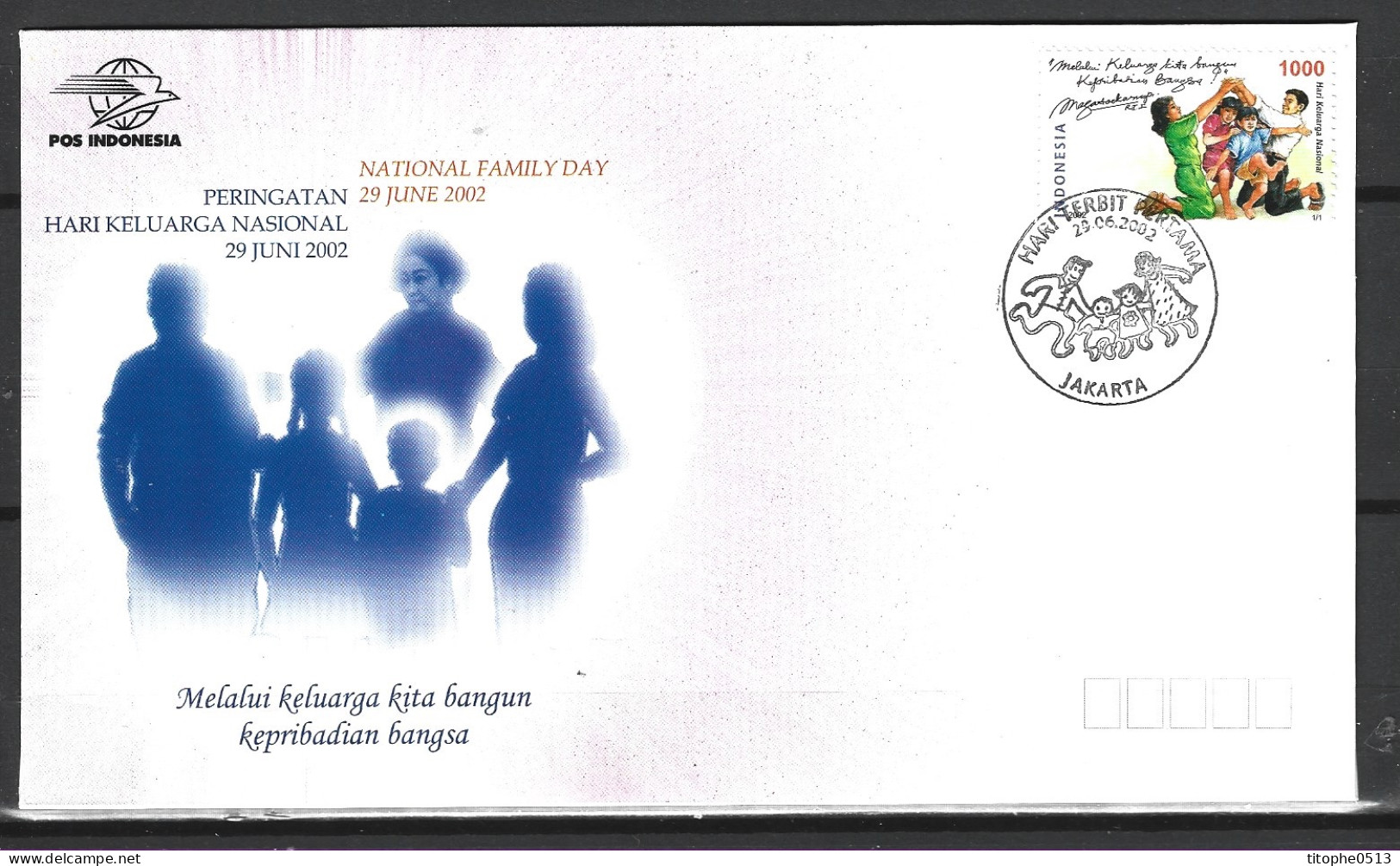 INDONESIE. N°1946 De 2002 Sur Enveloppe 1er Jour. Journée De La Famille. - Indonesia