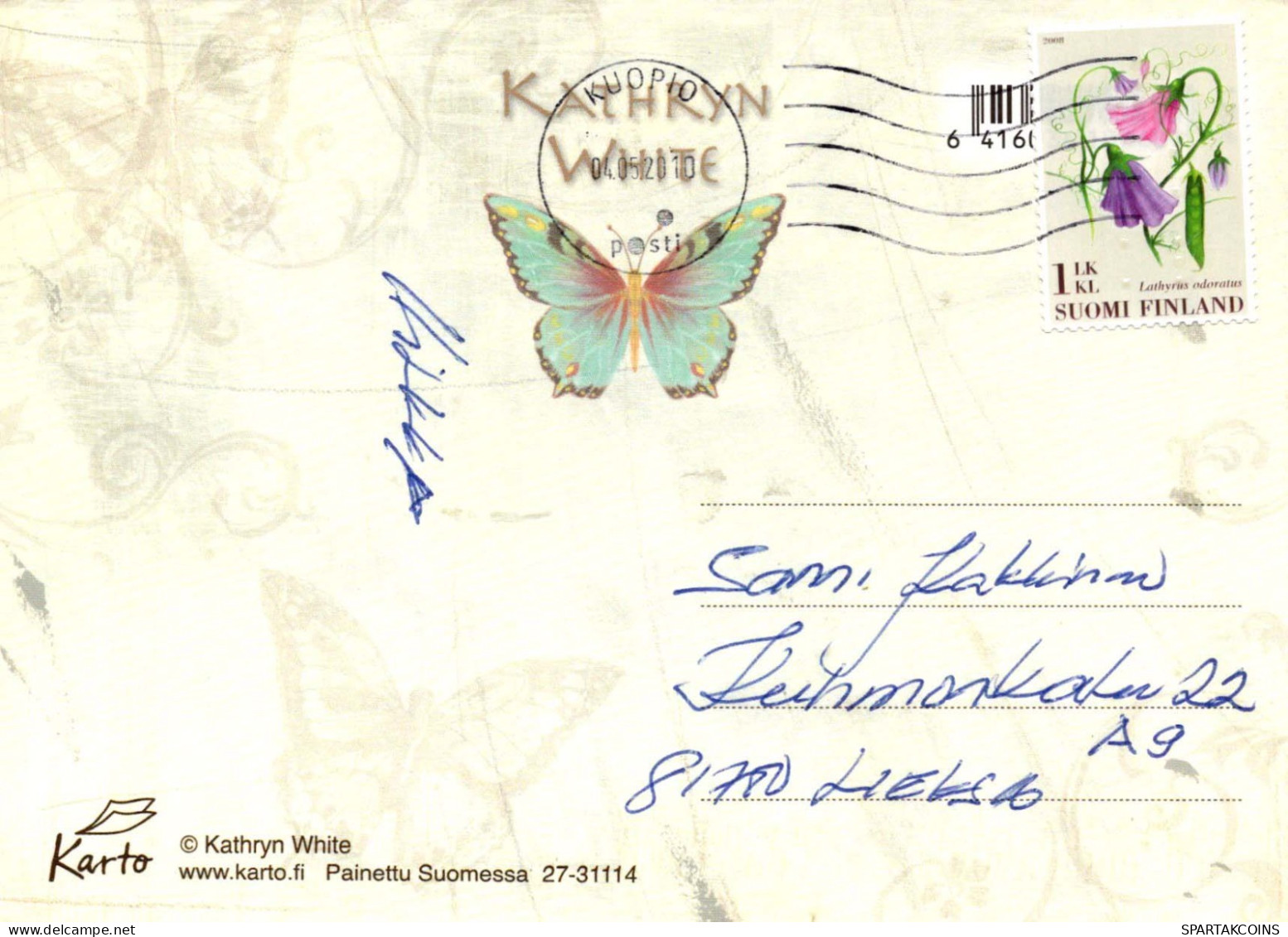 MARIPOSAS Animales Vintage Tarjeta Postal CPSM #PBS441.A - Farfalle
