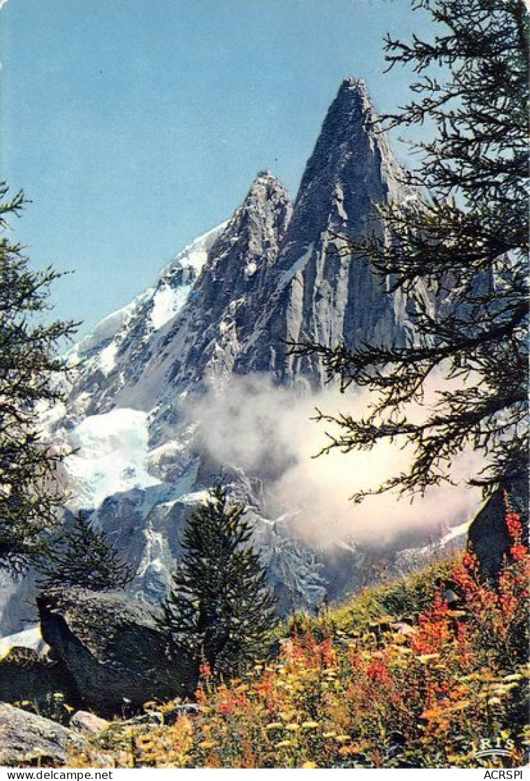 CHAMONIX MONT BLANC Les Drus Et L Aiguille Verte Depuis Le Montenvers 14(scan Recto-verso) MA1136 - Chamonix-Mont-Blanc