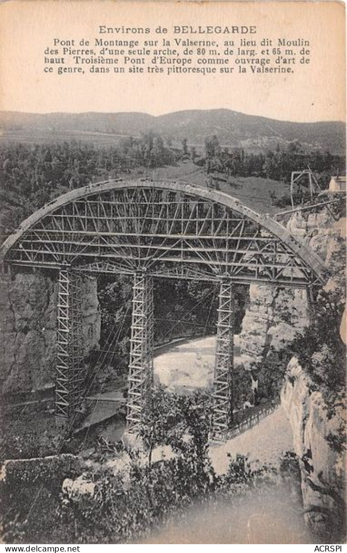 Environs De BELLEGARDE Pont De Montange Sur La Valserine 23(scan Recto-verso) MA1123 - Bellegarde-sur-Valserine