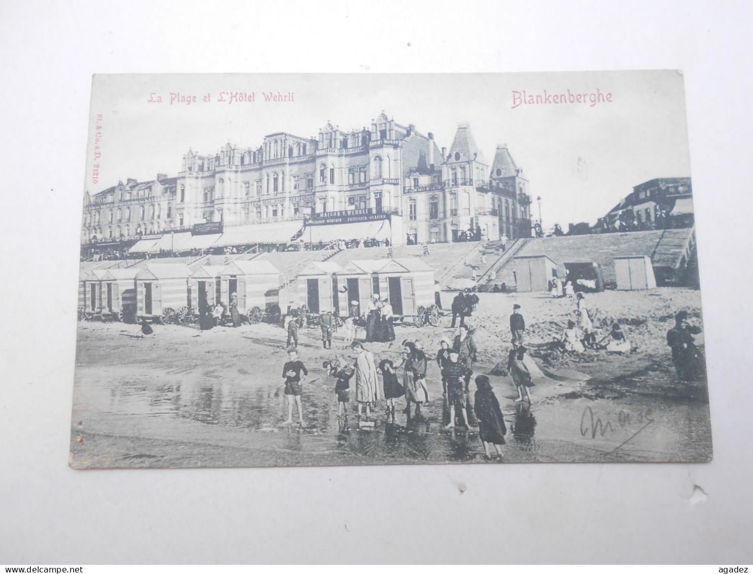 CPA  Blankenberghe La Plage Et L'hotel Wehrli 1902 - Blankenberge