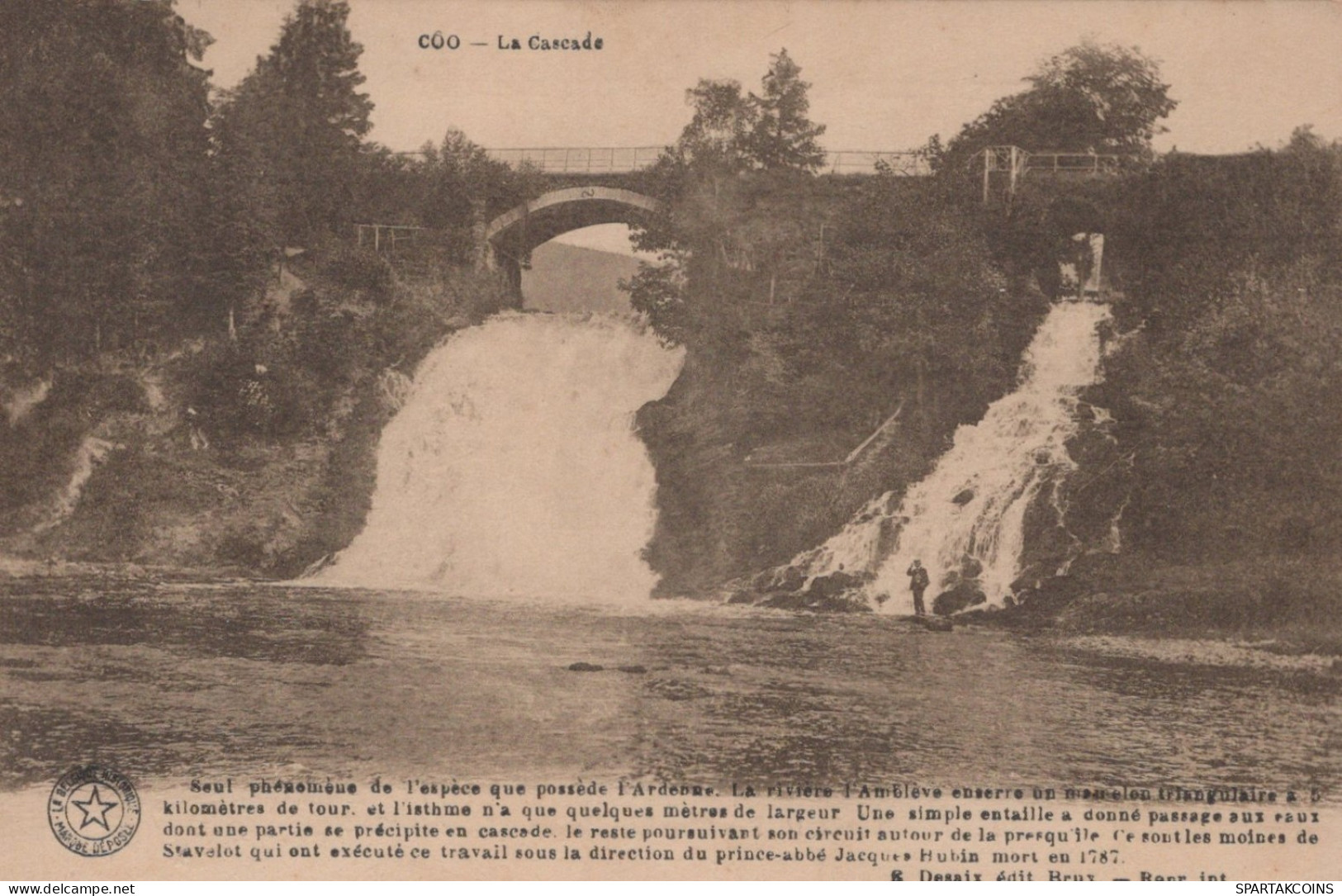 BELGIO COO WATERFALL Provincia Di Liegi Cartolina CPA #PAD193.A - Stavelot