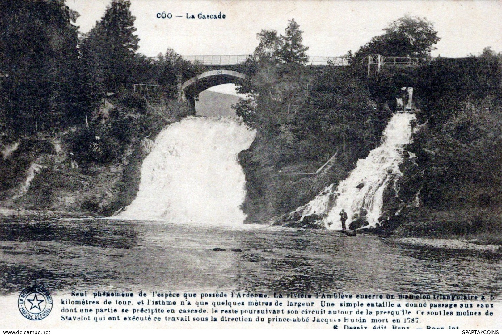 BELGIO COO WATERFALL Provincia Di Liegi Cartolina CPA #PAD193.A - Stavelot