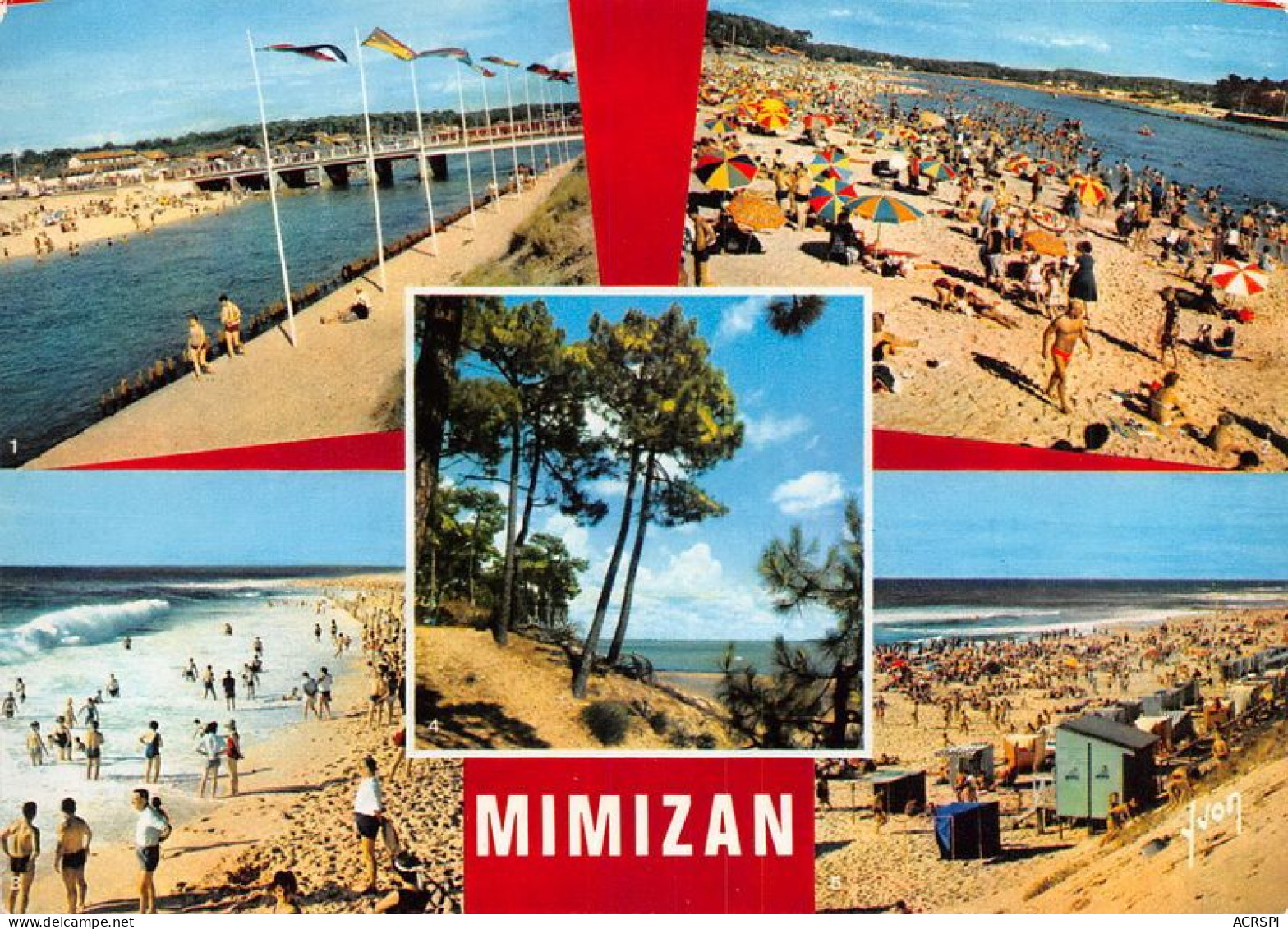 MIMIZAN La Sortie Du Courant Plage Du Courant 23(scan Recto-verso) MA1143 - Mimizan