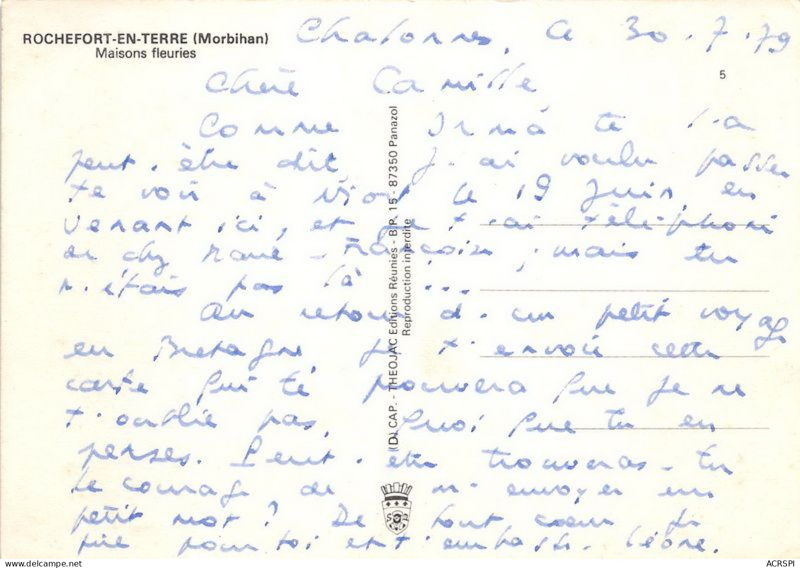 ROCHEFORT EN TERRE Maisons Fleuries 1(scan Recto-verso) MA1142 - Rochefort En Terre