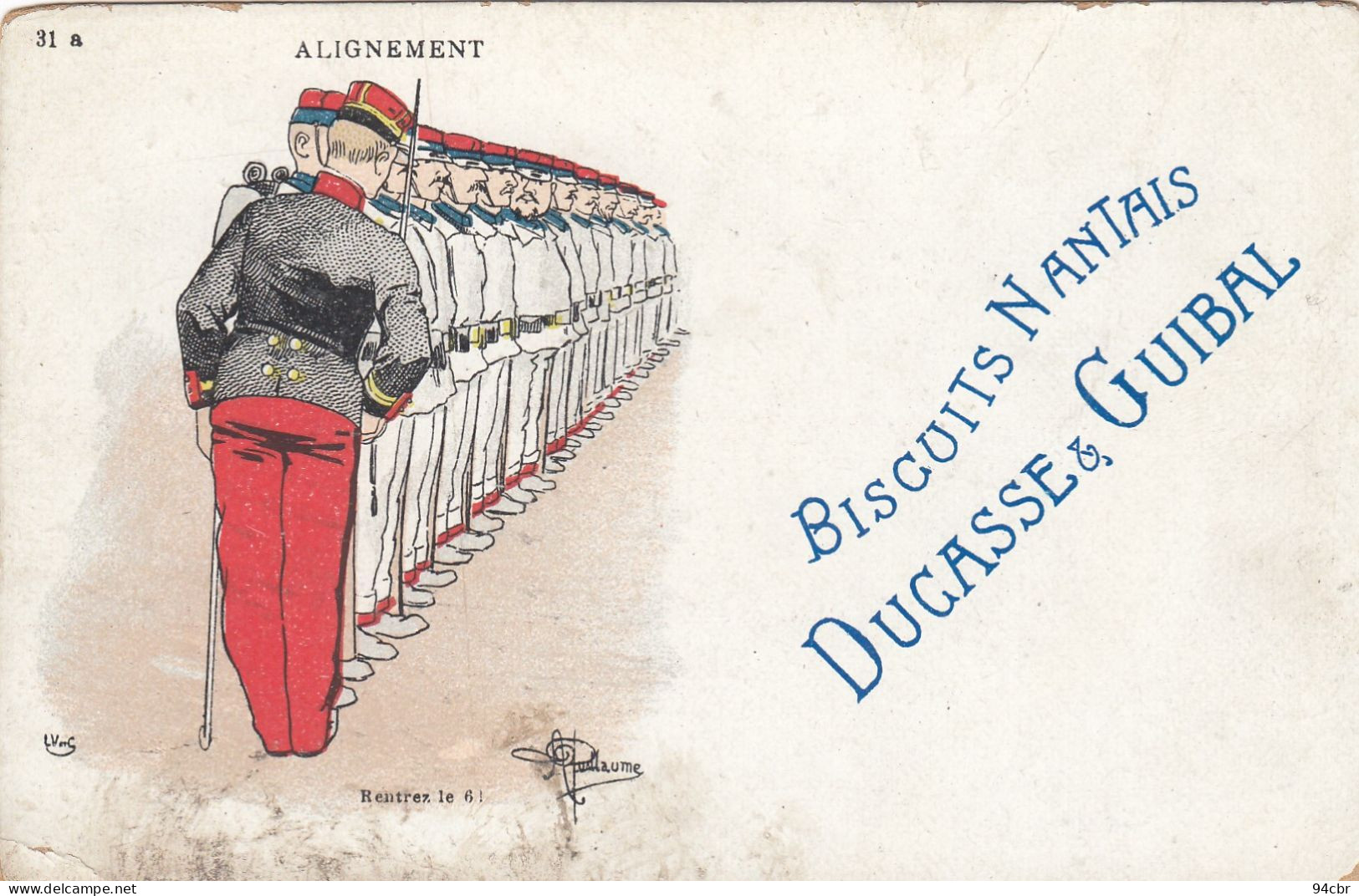 CPA (PUB ) Biscuits  Nantais   DUCASSE ET GUIBAL (b.bur Theme) Alignement  Petits Defauts (guillaume) - Advertising