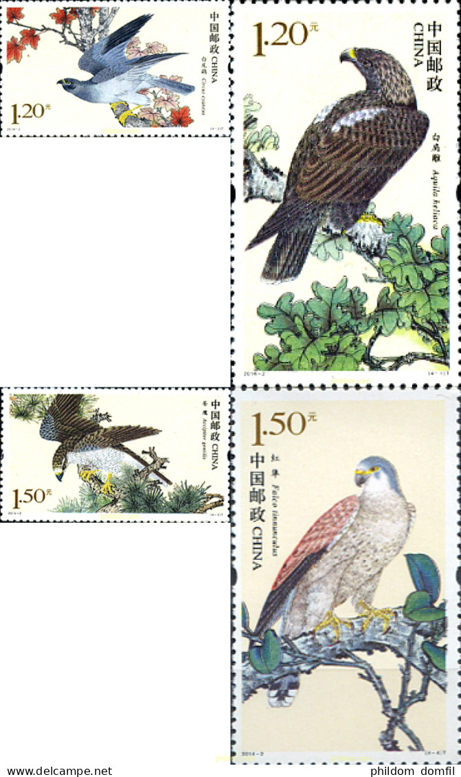 316551 MNH CHINA. República Popular 2014 AVES DE PRESA - Unused Stamps