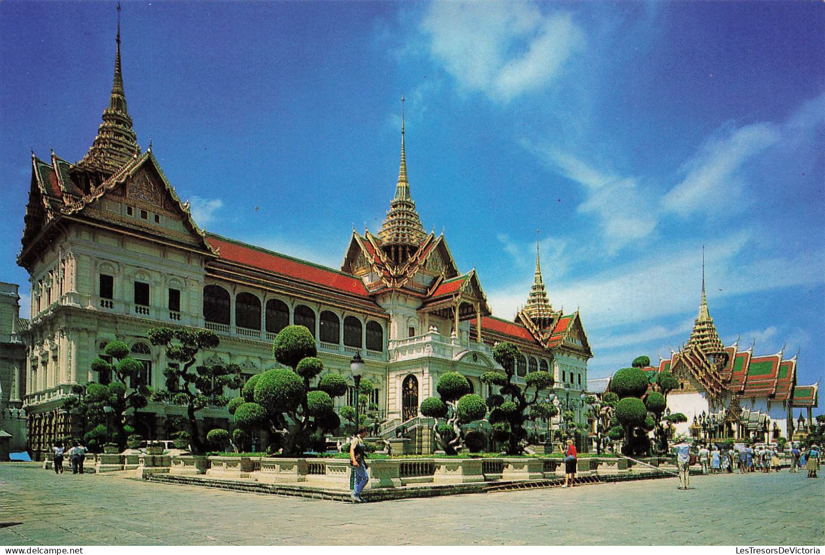 THAILANDE - Bangkok - The Royal Grand Palace,Chakri And Dusit Maha Prasadh Throne Halls - Carte Postale - Thaïland