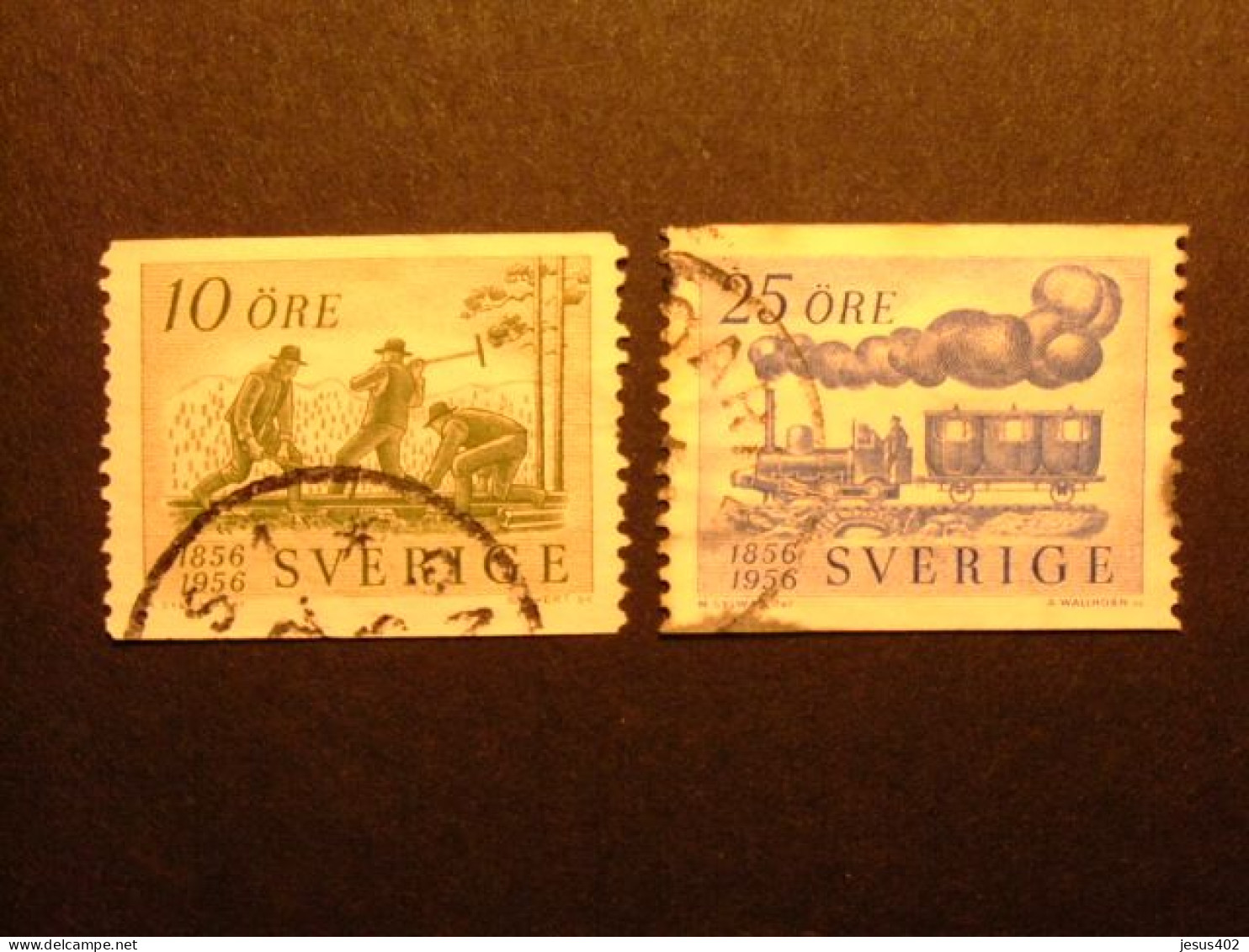 90 SUECIA SUEDE 1956 / FEROCARRILES / YVERT 411 / 12 FU Incomplet - Used Stamps