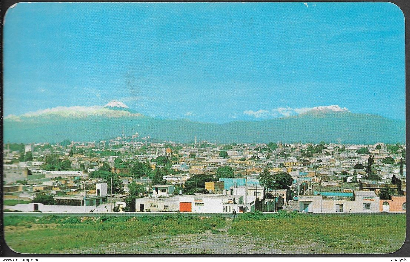 Mexico Puebla Postcard Mailed To Germany 1980s. 7.50P Rate. Texcoco Cathedral - Mexico