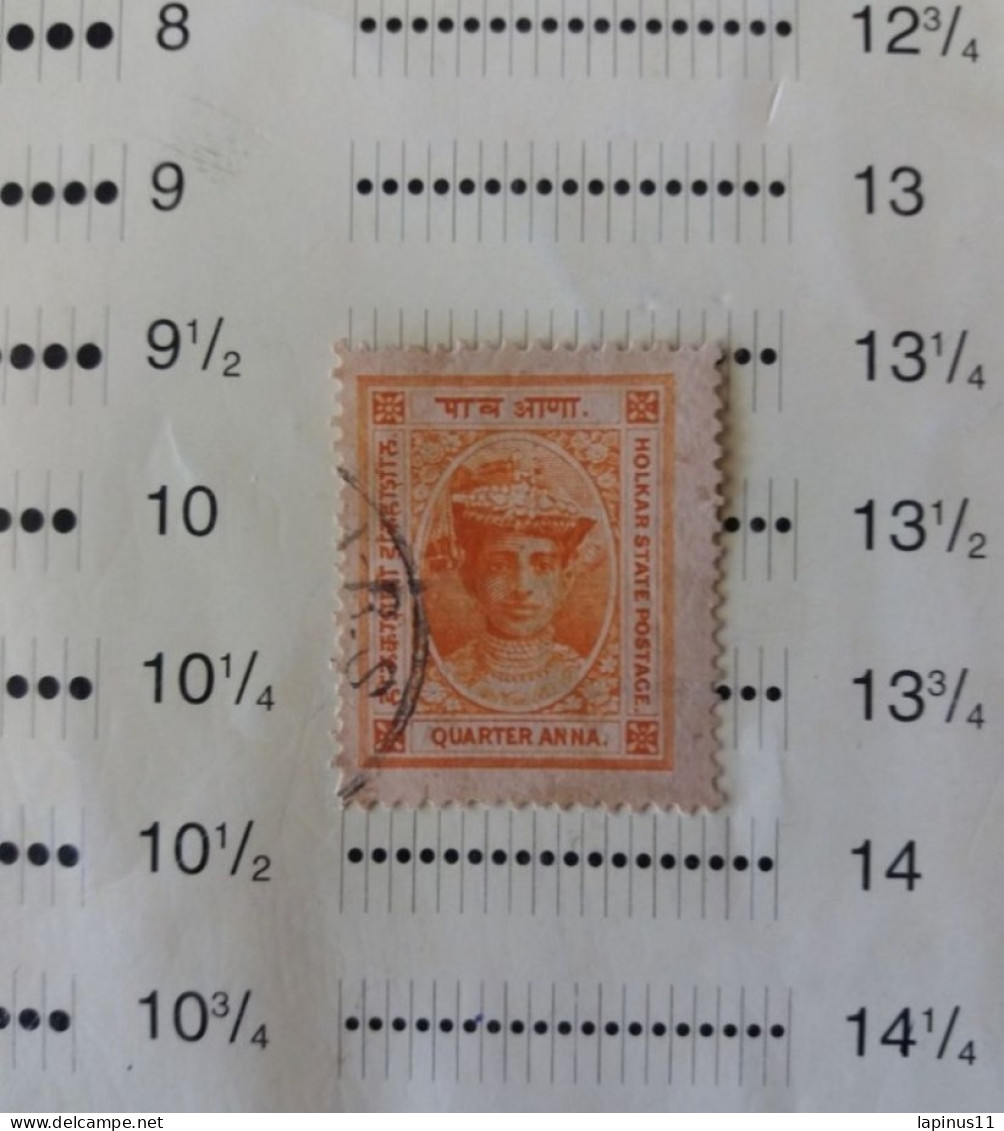 PROTECTORAT BRITANNIQUE INDIA ETATS PRINCIERS DE L INDE INDOR HOLKAR 1942 MAHARAJAH YESHWAN RAO ERROR PERF 14 NO 13 1/2 - Idar