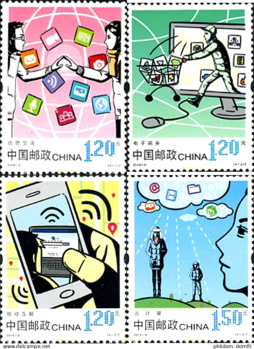 319828 MNH CHINA. República Popular 2014 LA VIDA EN LA RED - Ungebraucht