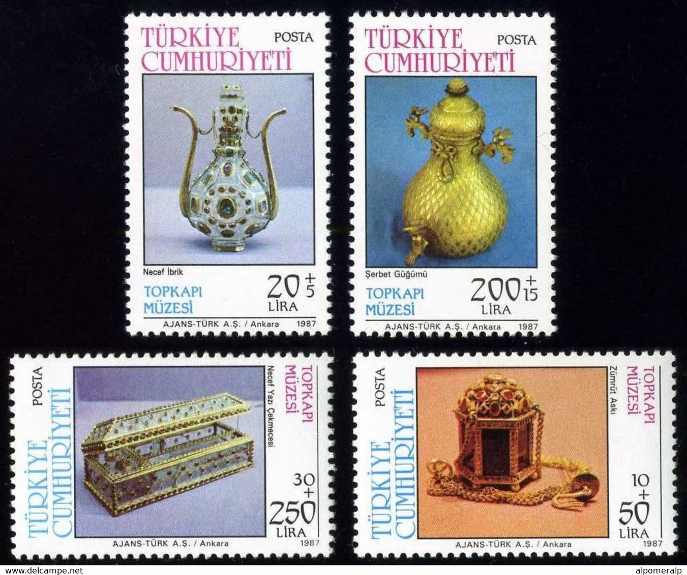 Türkiye 1987 Mi 2780-2783 MNH Treasures From The Topkapi Museum (4th Issue) - Unused Stamps