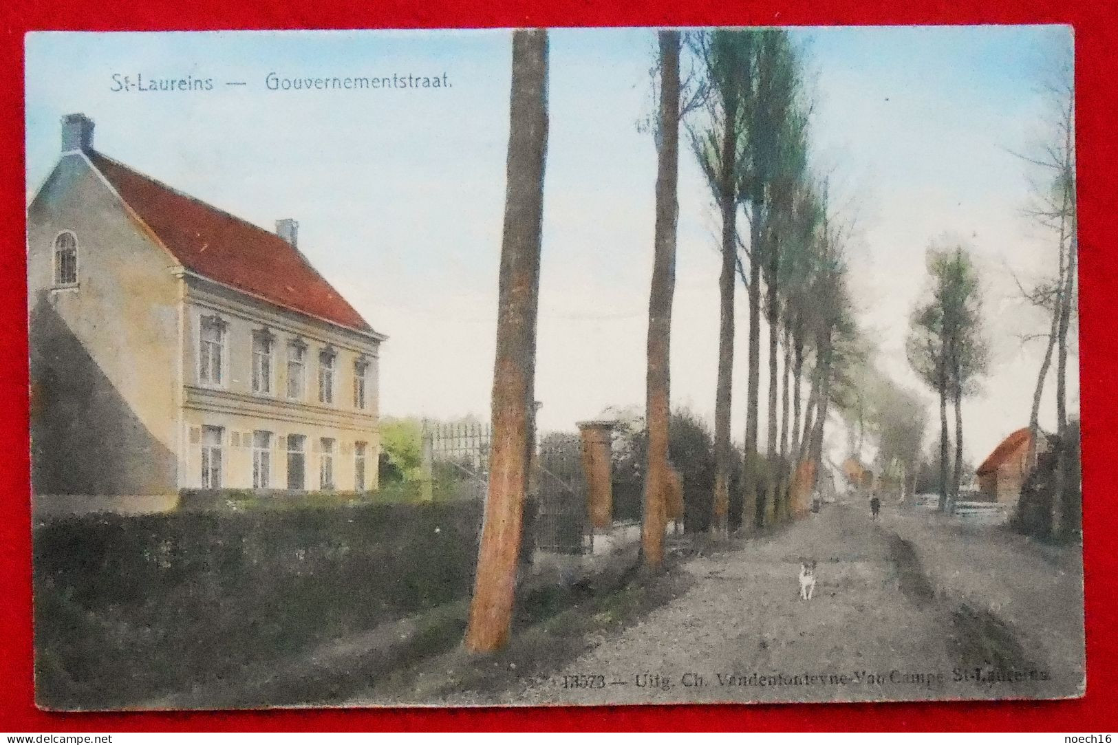 CPA Couleur 1908 Sint Laureins Gouvernementstraat - Sint-Laureins