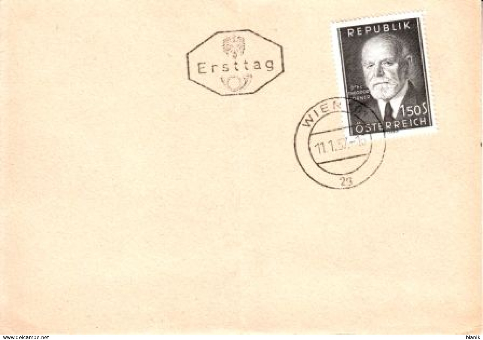 A - FDC 1031 ● - 1957 / Tod Des Bundespräsidenten Theodor Körner - FDC