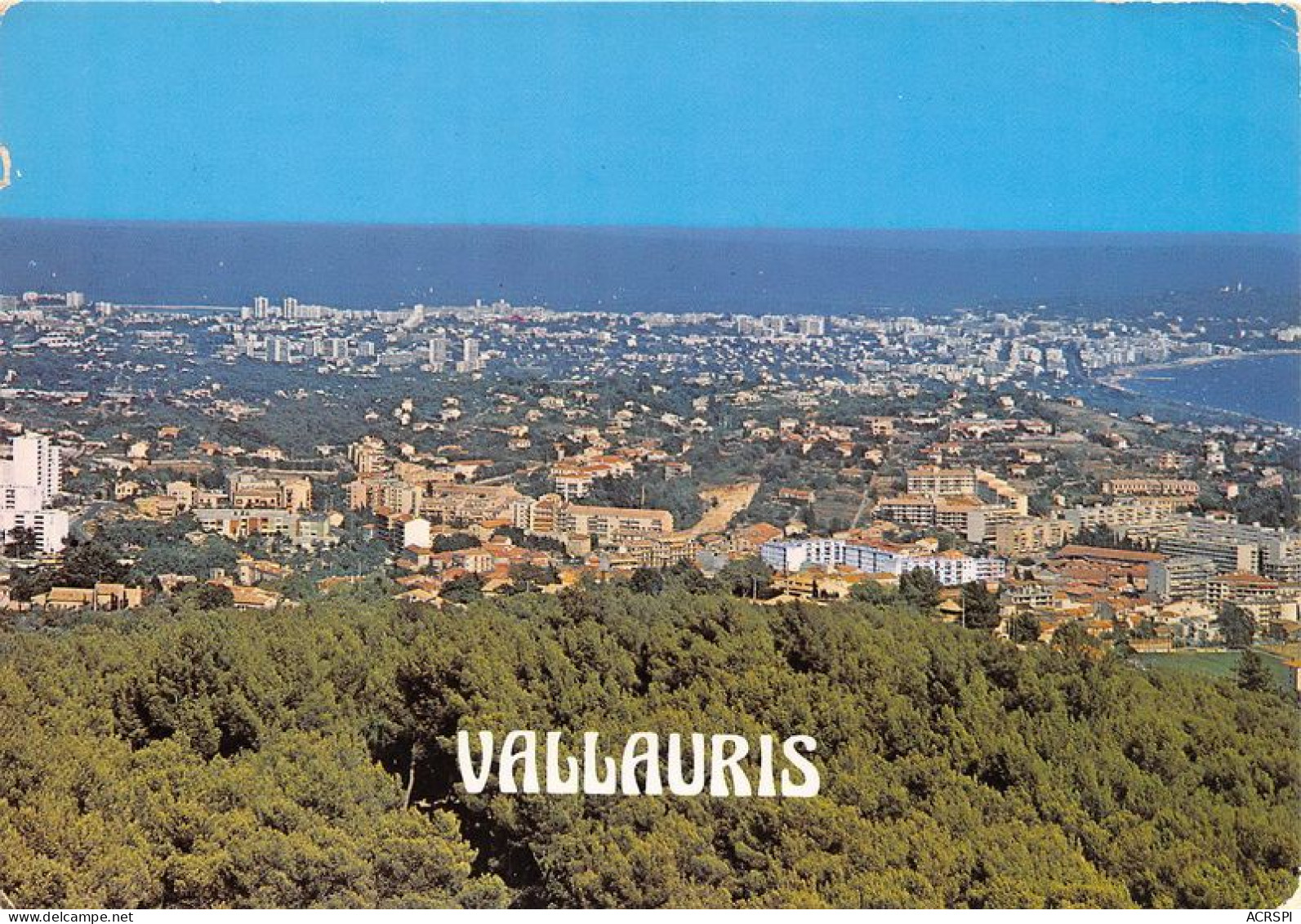 VALLAURIS Vue Generale Et Panorama Sur Antibes 19(scan Recto-verso) MA1185 - Vallauris