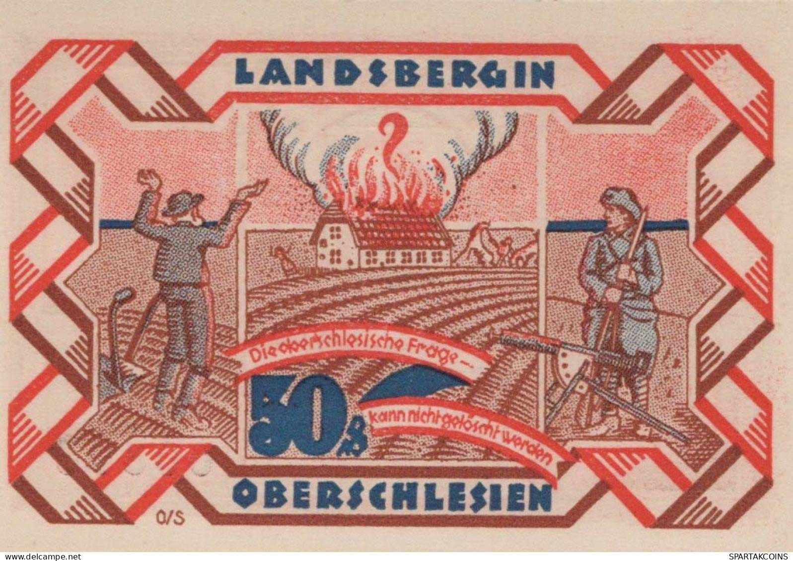 50 PFENNIG 1922 Stadt LANDSBERG OBERSCHLESIEN UNC DEUTSCHLAND #PB931 - [11] Local Banknote Issues