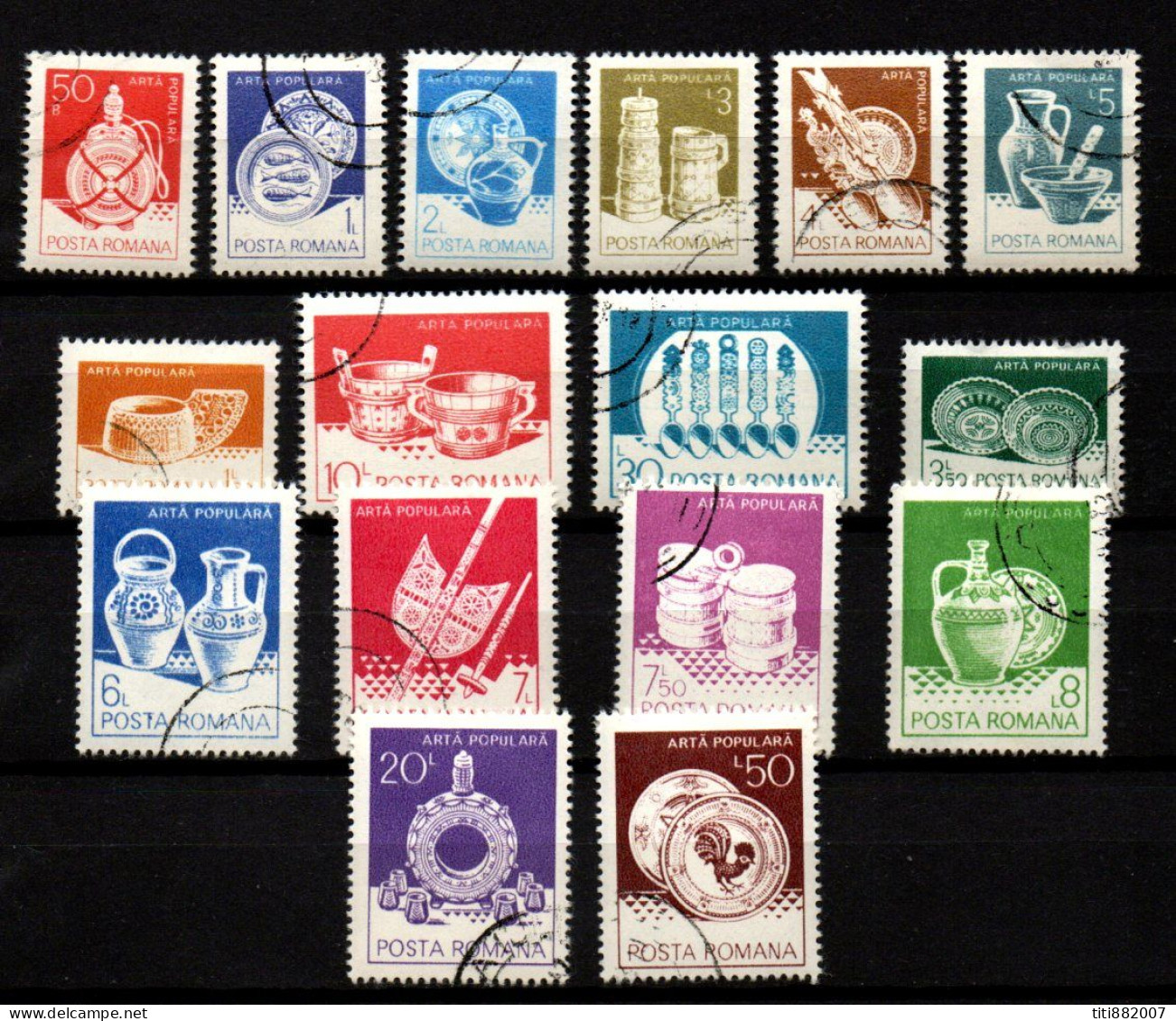 ROUMANIE   -   1982.   Y&T N° 3418 à 3433 Oblitérés.    Série Complète - Used Stamps