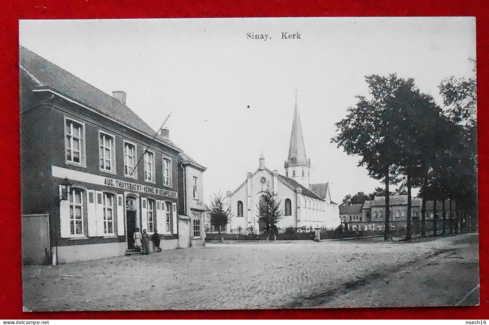 CPA Sinay Sint-Niklaas Kerk. Commerce Aug. Thuysbaert-Verhé - Sint-Niklaas