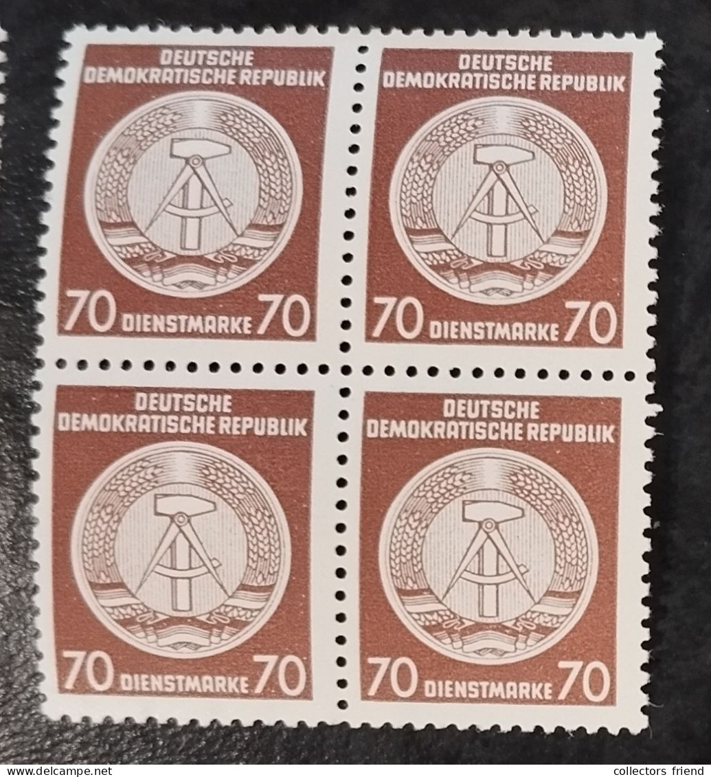 GDR DDR - 27 X X - Dienstmarke 70Pf Im 4er-Block - MNH** - Ungebraucht