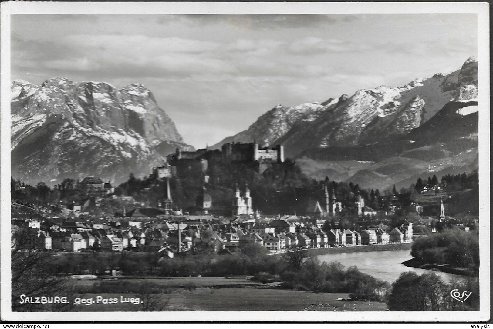 Austria Salzburg Tennengebirge Pass Lueg Hoher Goell Old Real Photo PC 1932 Mailed - Salzburg Stadt