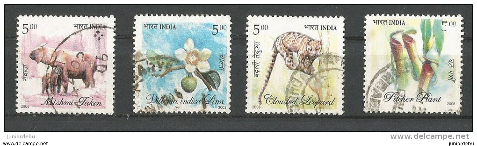India - 2005 - Flora And Fauna   - Complete   Set - USED. ( Condition As Per Scan ) ( OL 20/10/2013 ) - Usados