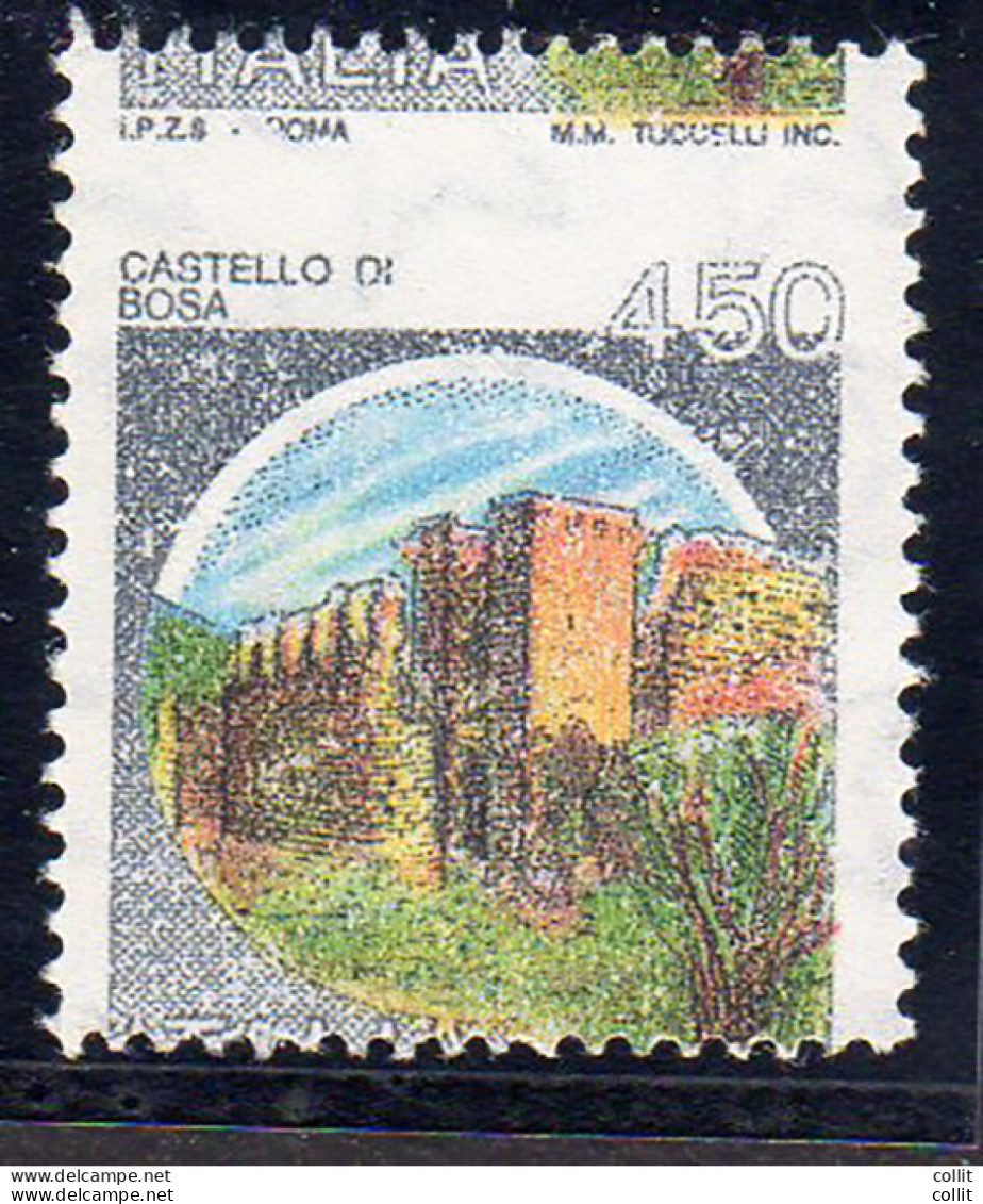 Castelli Lire 450 Rotocalco Varietà Dentellatura Spostata - Varietà E Curiosità