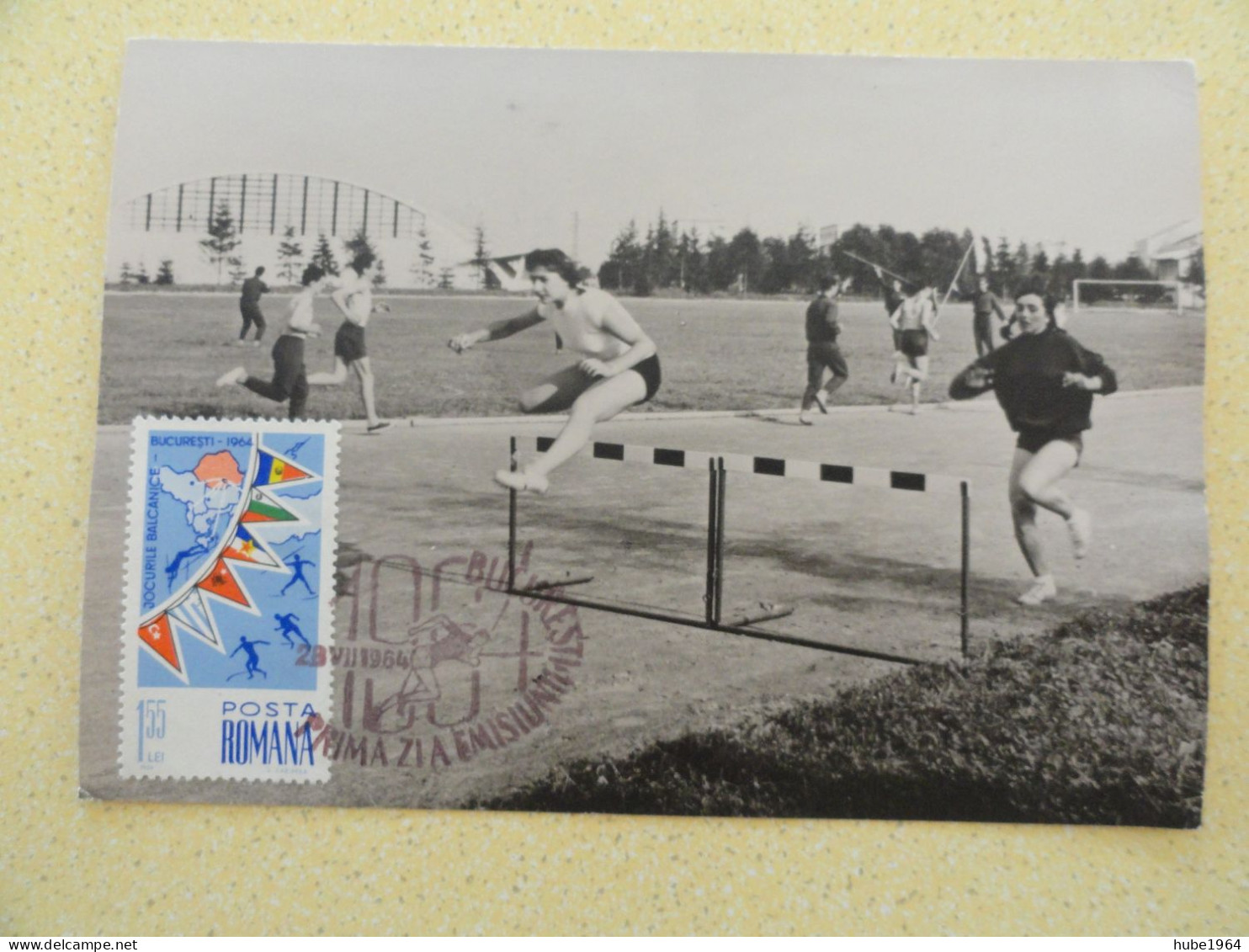 CARTE MAXIMUM CARD COURSE JEUX BALKANIQUES 1964 - Atletismo