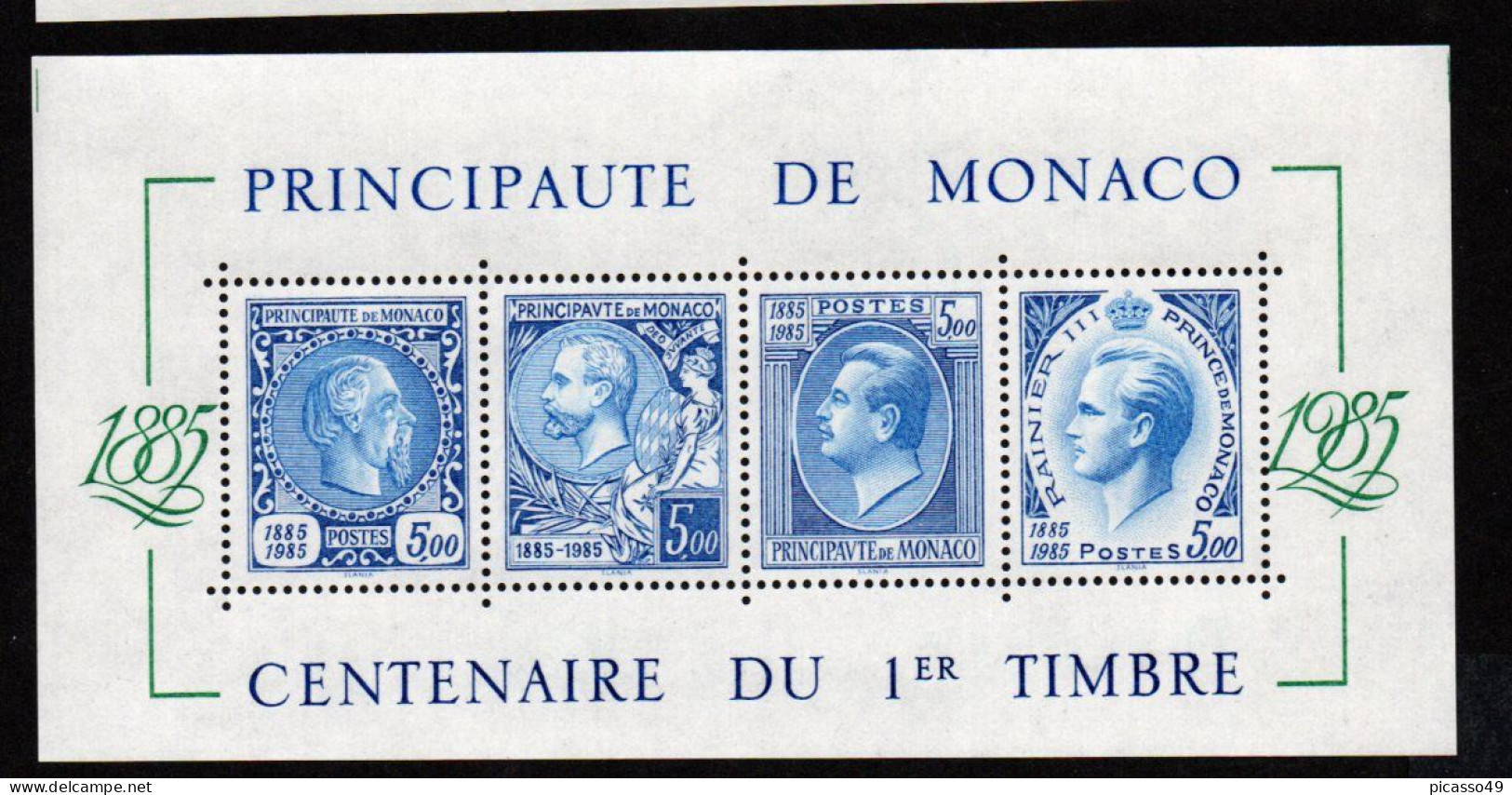 Monaco , Bloc N° 33 Centenaire Du 1er Timbre  ** - Blocks & Sheetlets