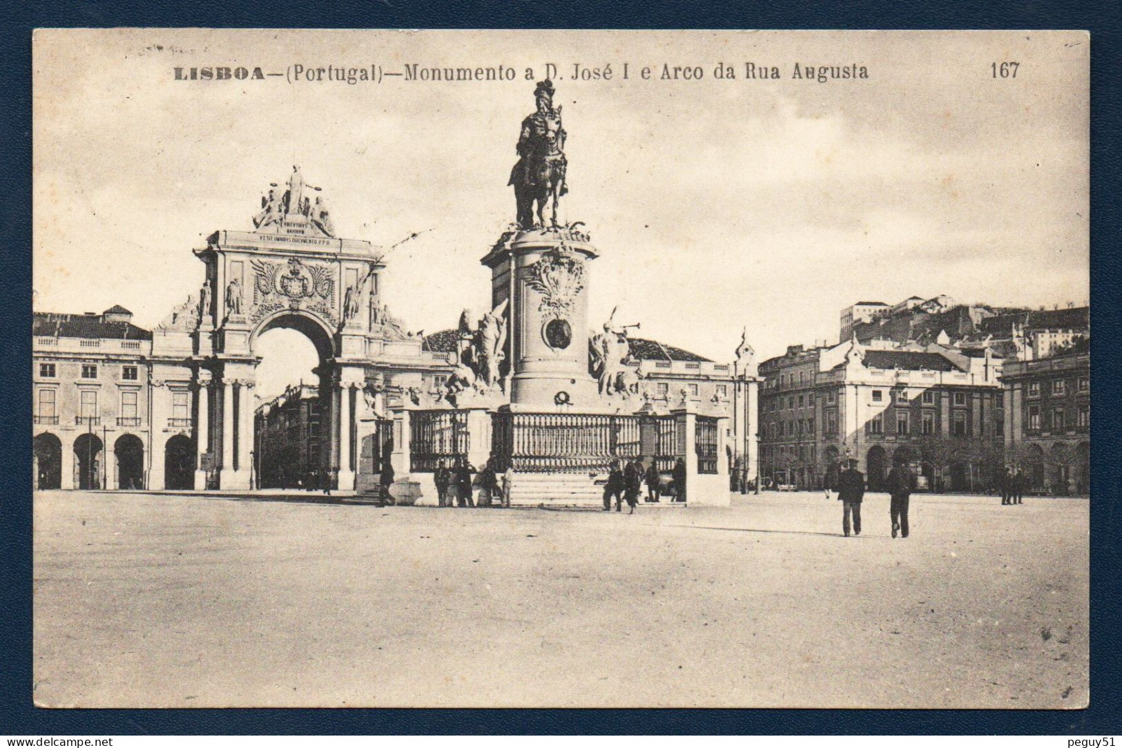 Lisboa. Praça Do Commercio. Arco Da Rua Augusta. Monumento A D. José I. Statue équestre De Joseph 1er. 1914 - Lisboa