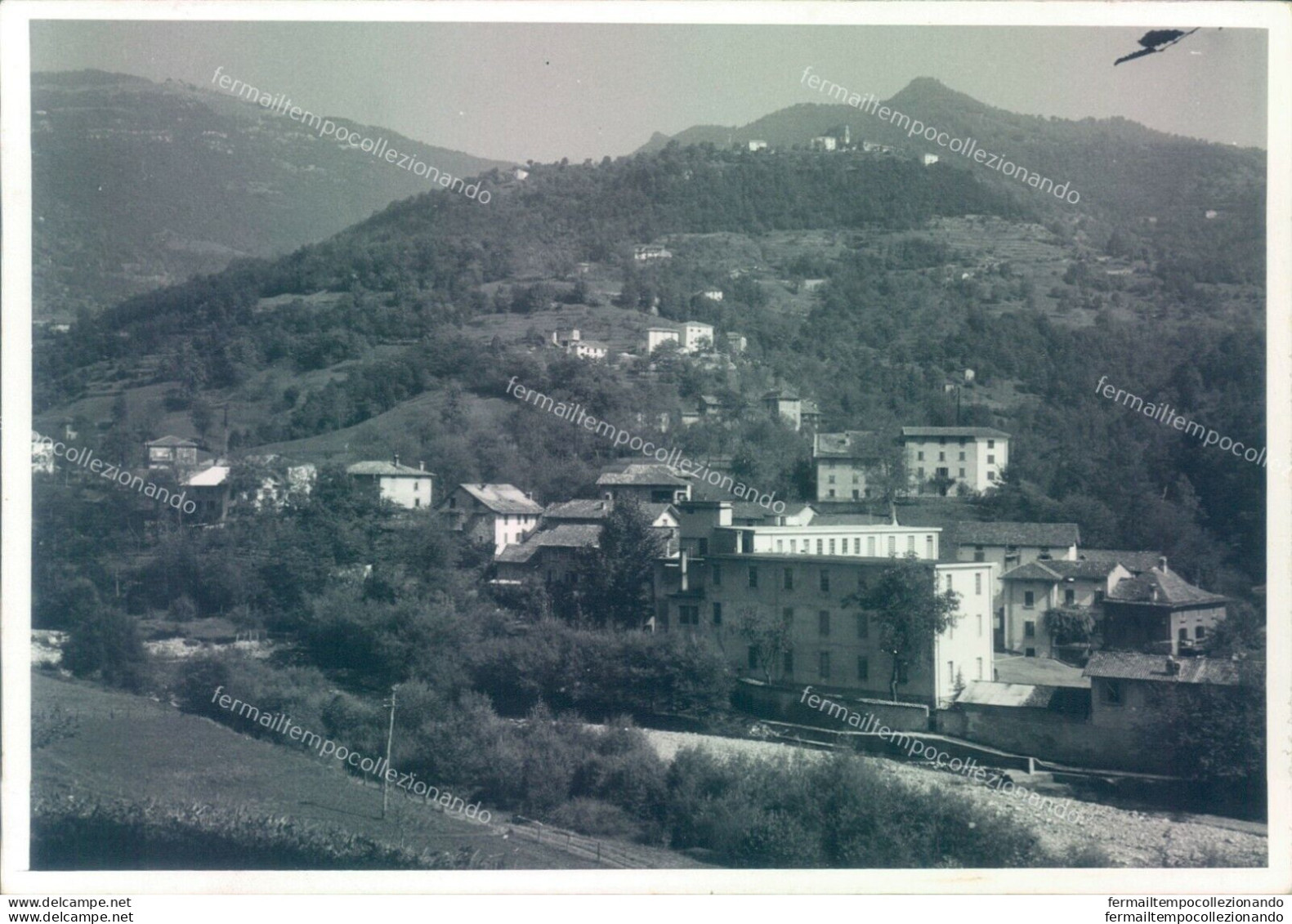 L386 Bozza Fotografica Brancilione Con Veduta Corna Imagna Provincia Di Bergamo - Bergamo