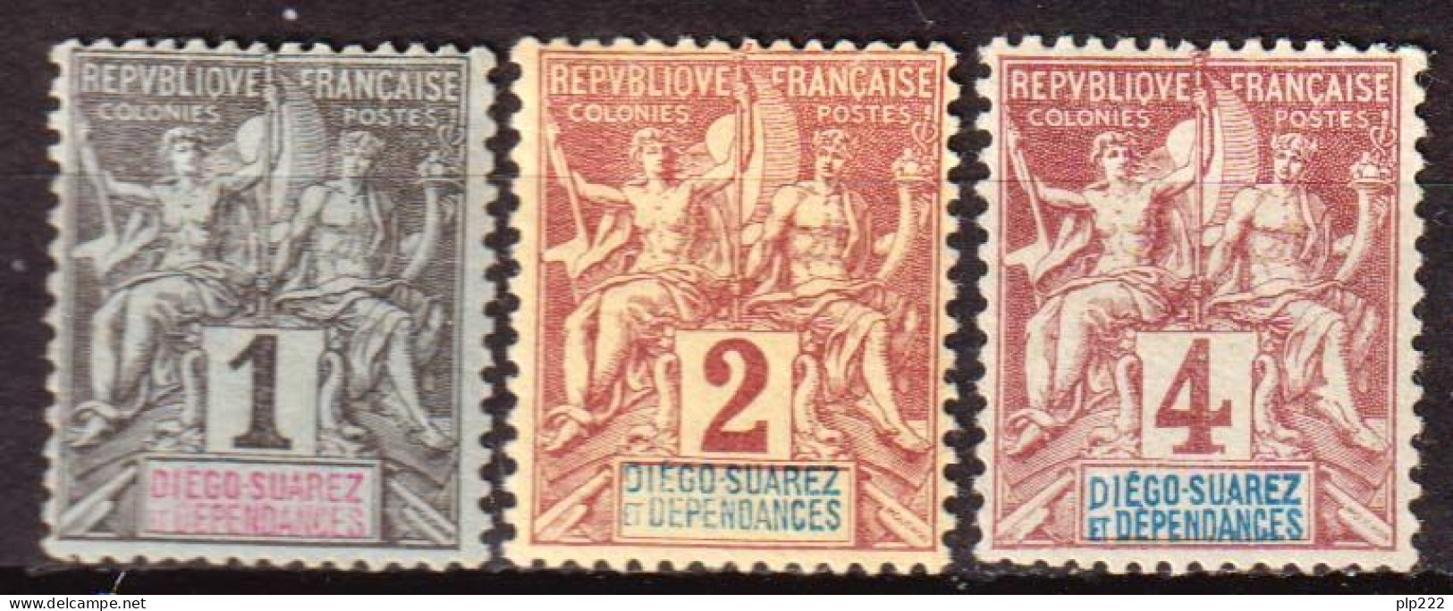 Diego Suarez 1892 Y.T.25/27 */MH VF/F - Ungebraucht