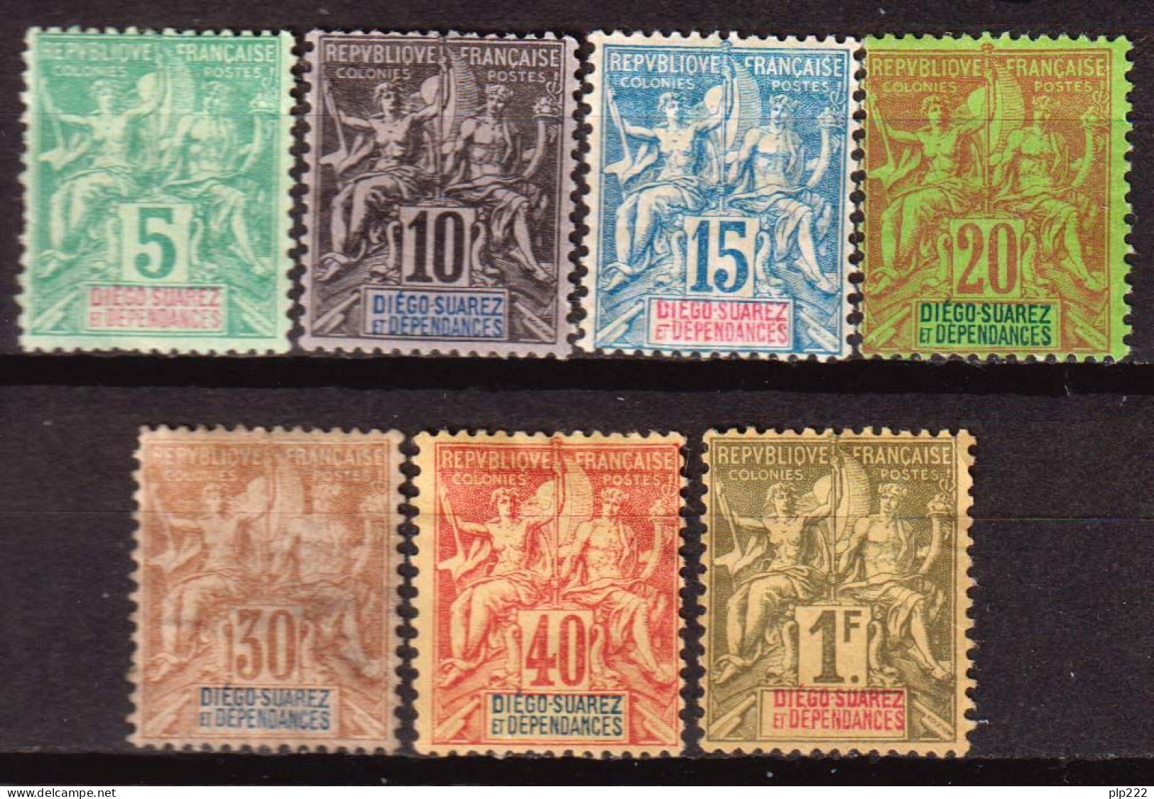 Diego Suarez 1892 Y.T.28/30,33/34,37 */(*)/MH/MNG VF/F - Nuevos