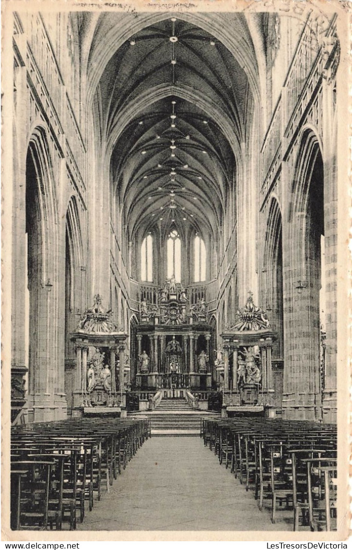 BELGIQUE - St Hubert - Vue à L'intérieur De La Basilique - La Grande Nef - Carte Postale Ancienne - Neufchateau
