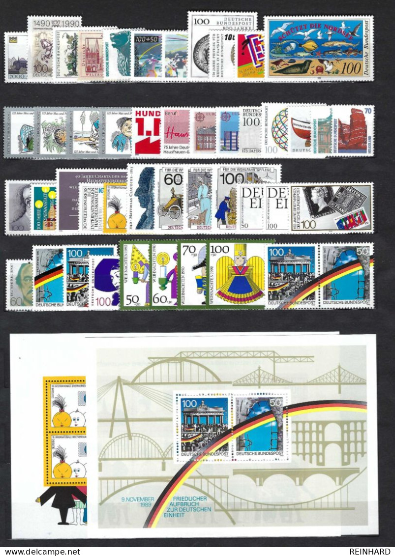 BUND Komplettjahrgang 1990 Postfrisch - Siehe Bild - Neufs