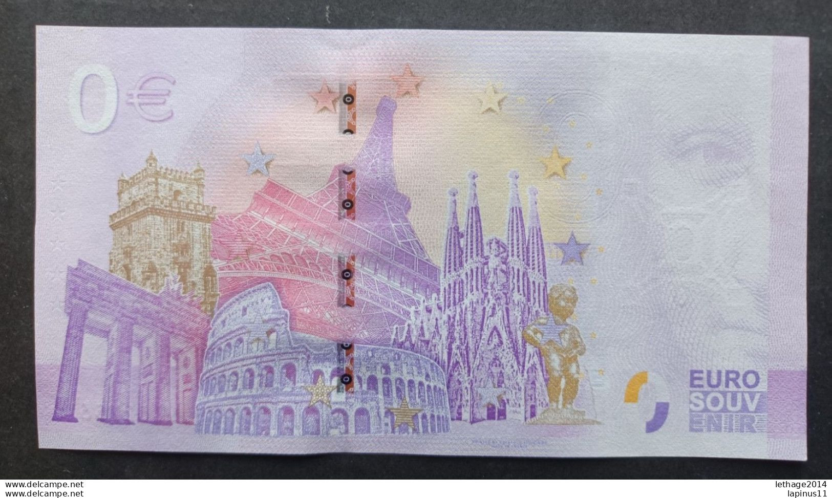 BANKNOTE FRANCIA 0 EURO SOUVENIR PALAZZO DEI PAPI A AVIGNONE FDS - [ 4] Voorlopige Uitgaven