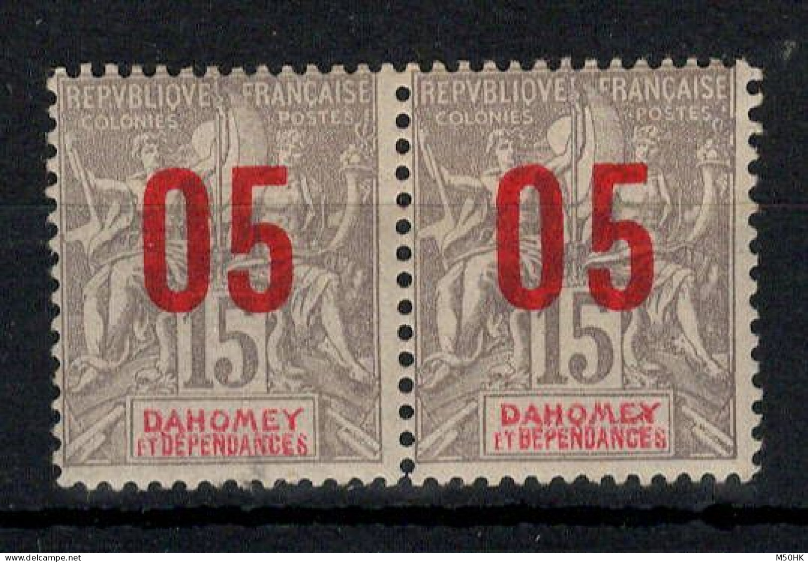 Dahomey - Espacée Tenant à Normal - YV 35Aa N* MH , Cote 20 Euros - Nuevos