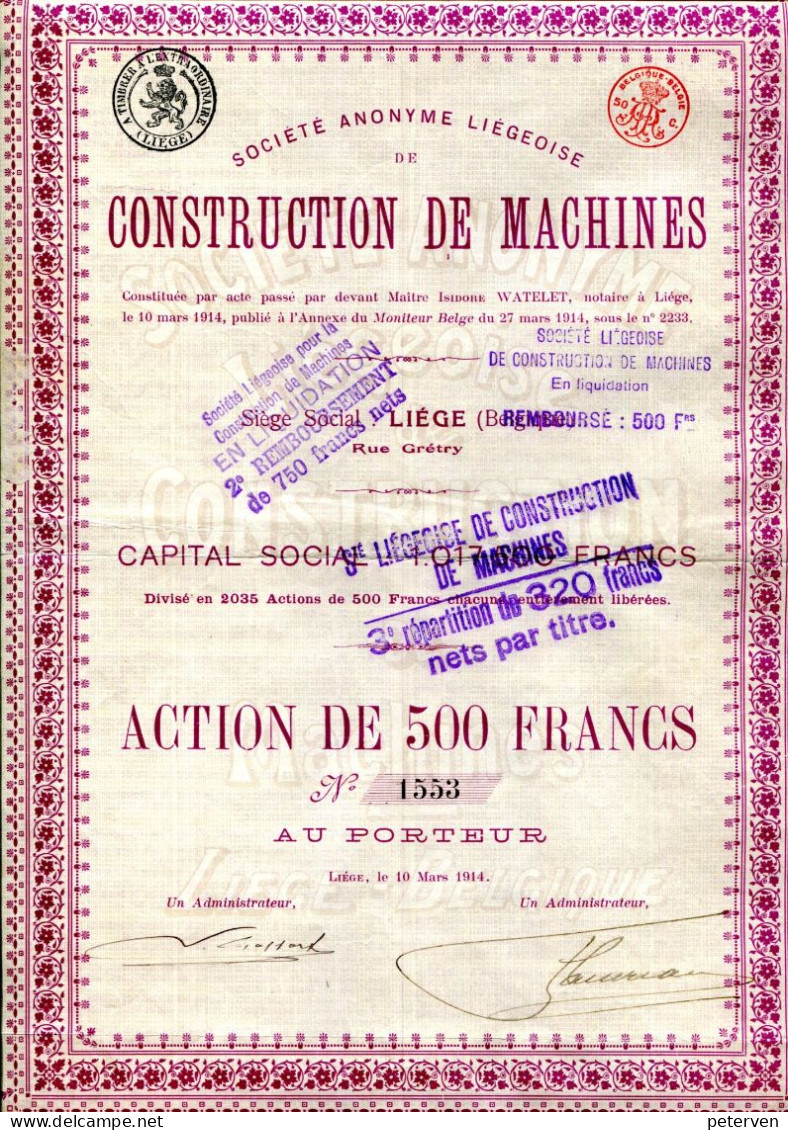 Liègeoise De CONSTRUCTION De MACHINES - Industrial