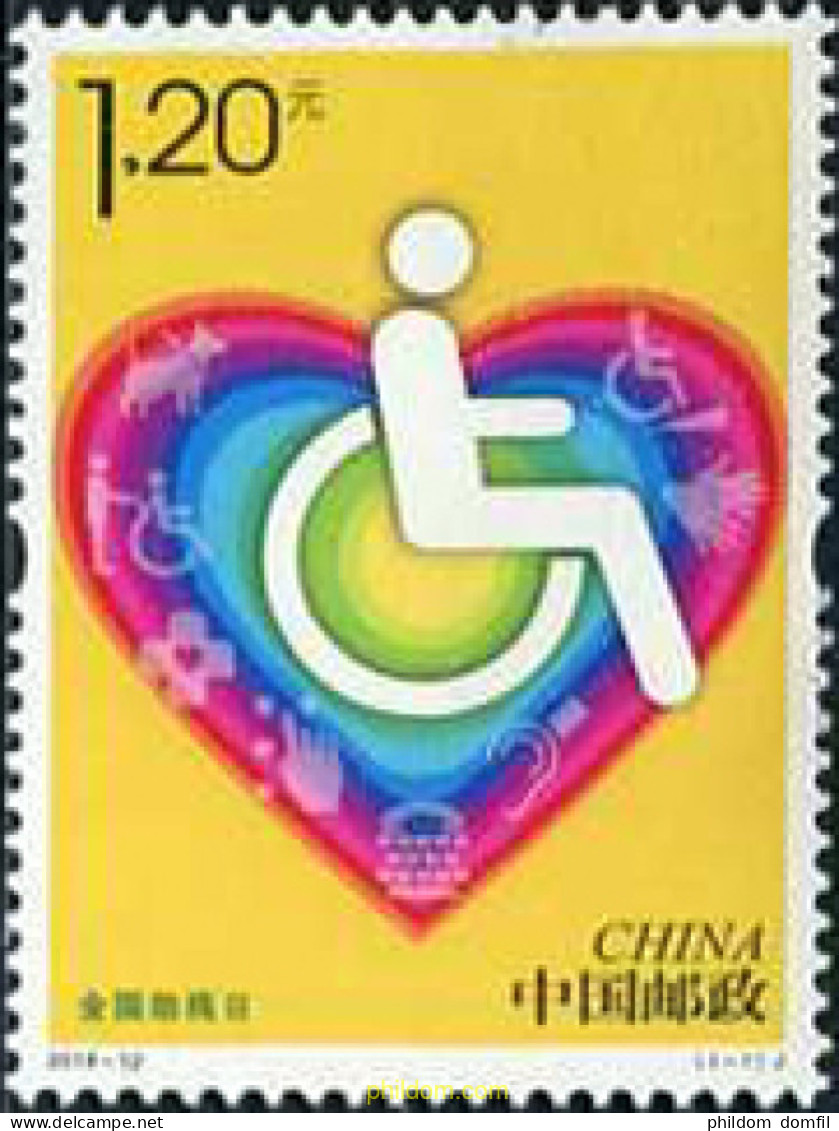 615412 MNH CHINA. República Popular 2018 DIA NACIONAL DE LAS PERSONAS DISCAPACITADAS - Ongebruikt