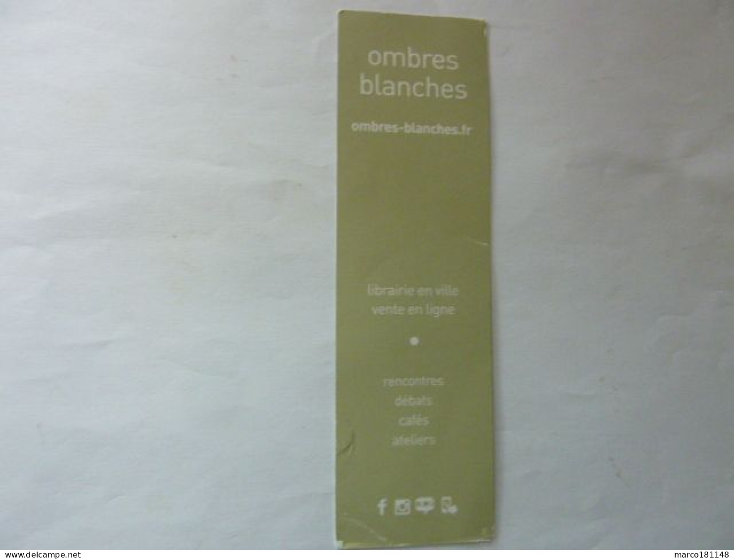 Marque Pages : Ombres Blanches, Librairie, Métro Capitole Toulouse - Bookmarks